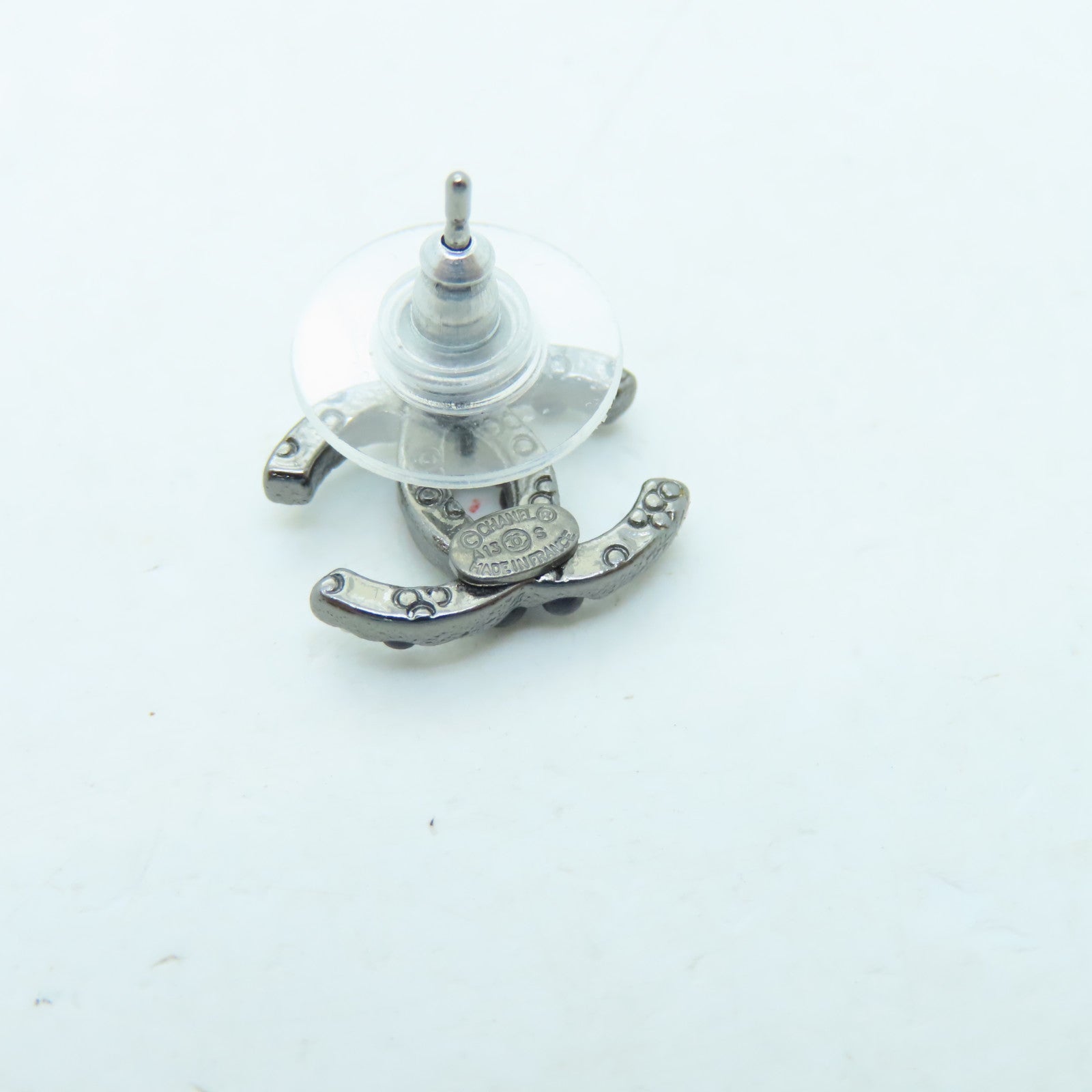 CHANEL 金屬Earrings耳環銀色/黑色