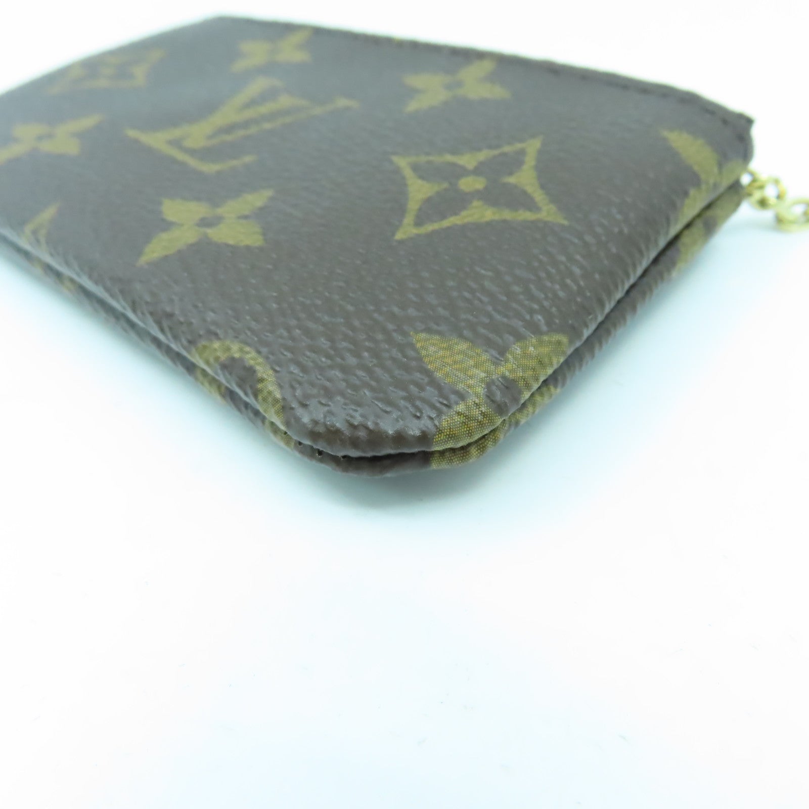 LOUIS VUITTON Monogram Key Pouch金扣鎖匙包啡色