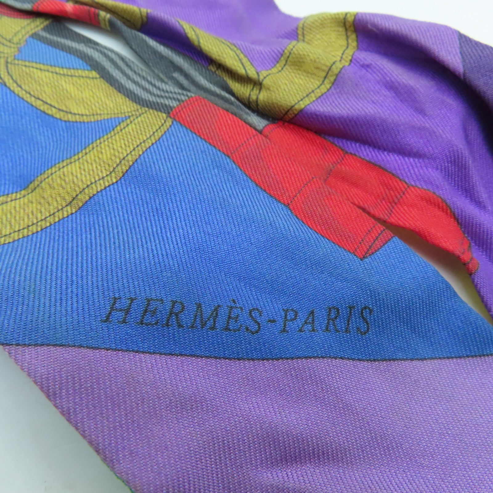 HERMES 丝质Twilly丝巾彩色