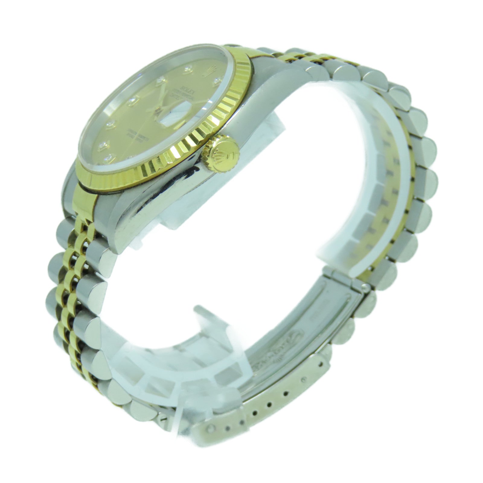 ROLEX 【激減優惠】Datejust 18K黃金/不鏽鋼手錶自動機芯金色#17.5cm