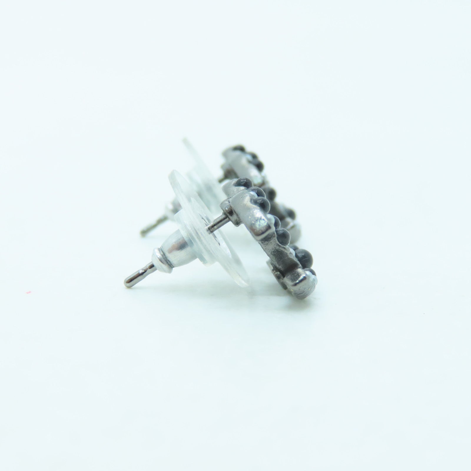 CHANEL 金屬Earrings耳環銀色/黑色