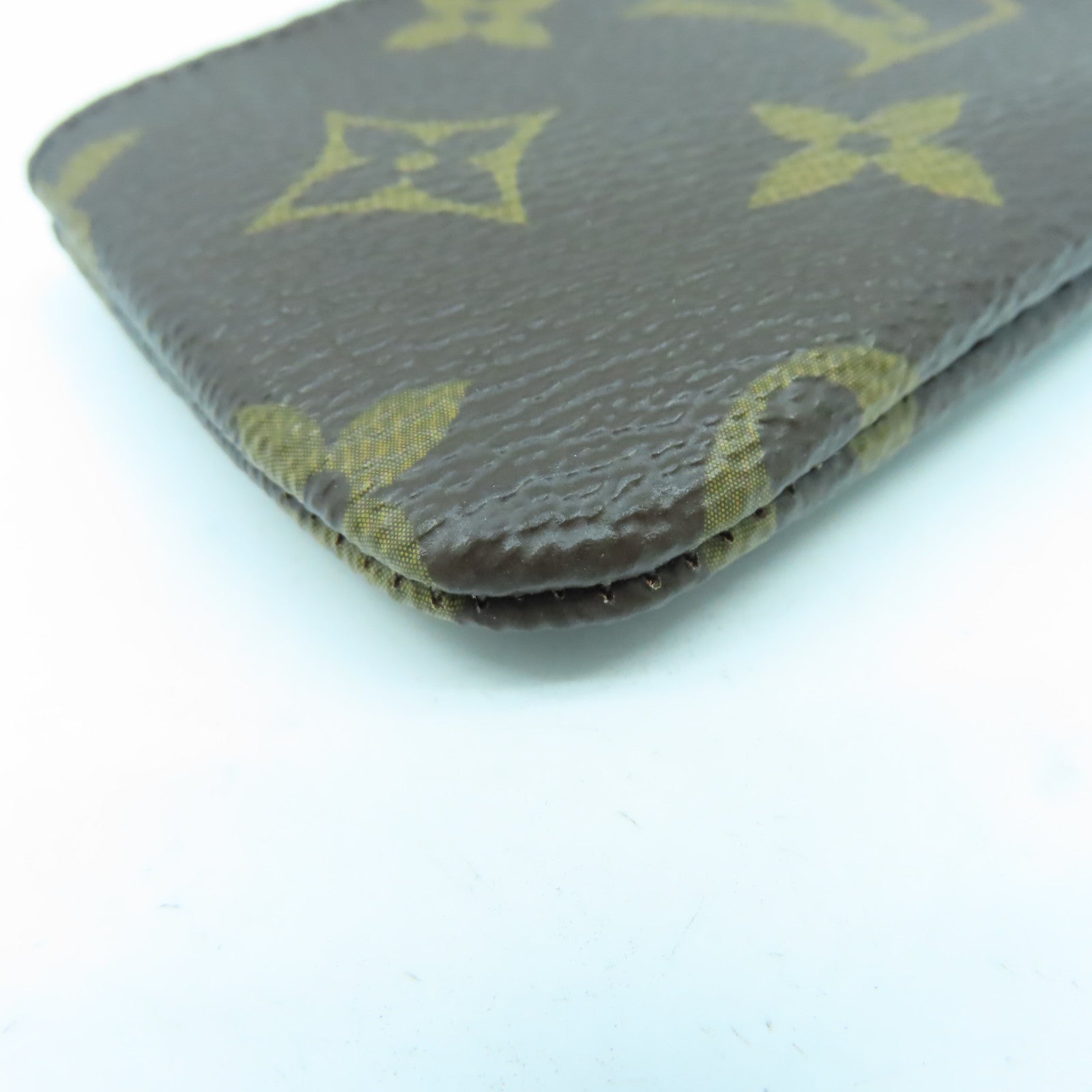 LOUIS VUITTON Monogram Key Pouch金扣鎖匙包啡色