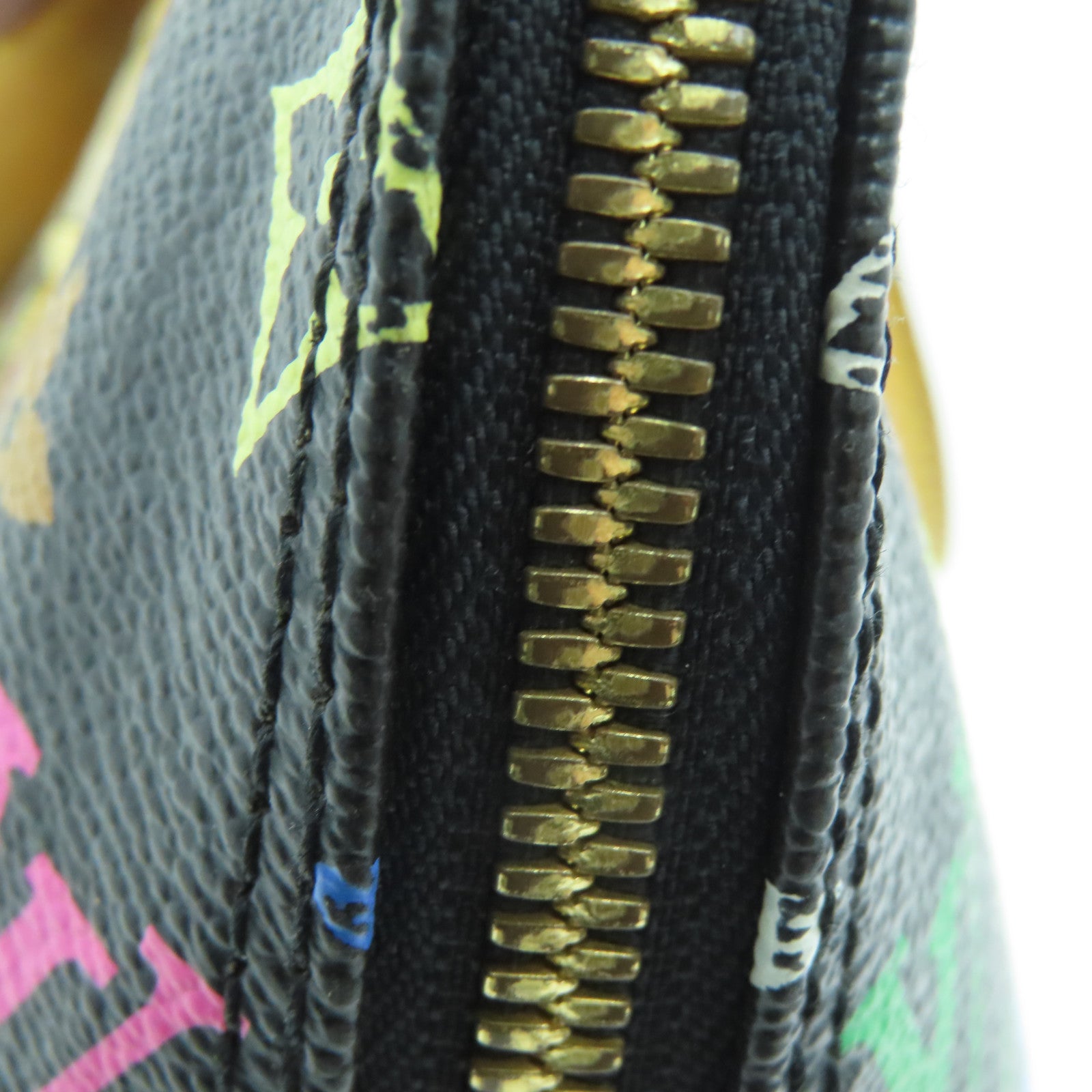LOUIS VUITTON Monogram Multicolore Alma PM金扣手挽袋黑色彩色