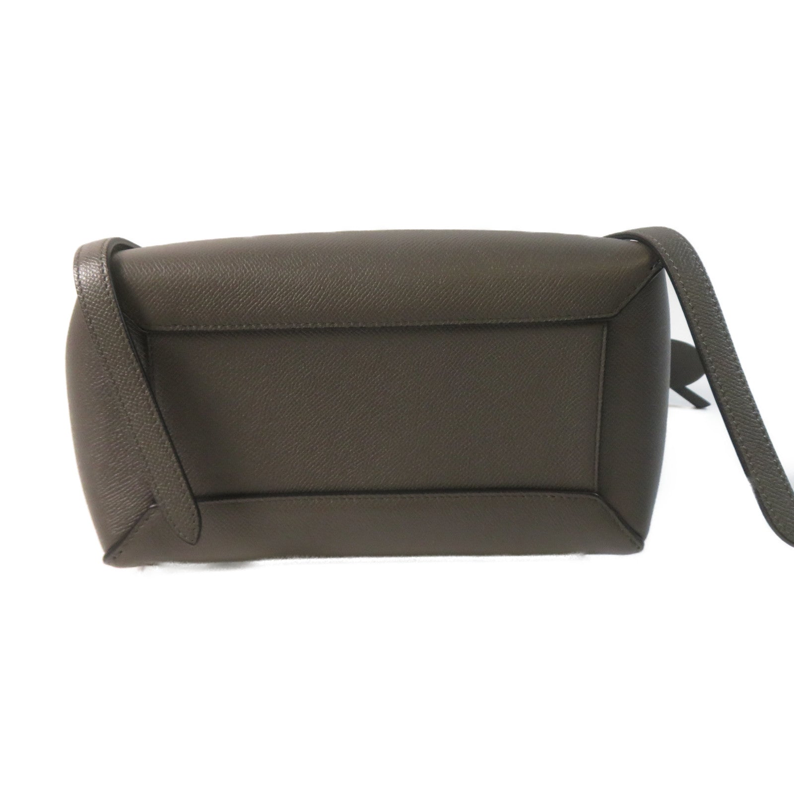 CELINE 牛皮皮革Micro Belt Bag金扣手挽肩背兩用袋灰色
