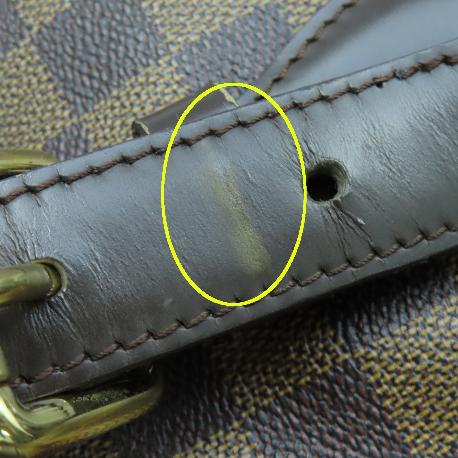 LOUIS VUITTON Damier Hampstead MM Tote Bag金扣手挽袋啡色
