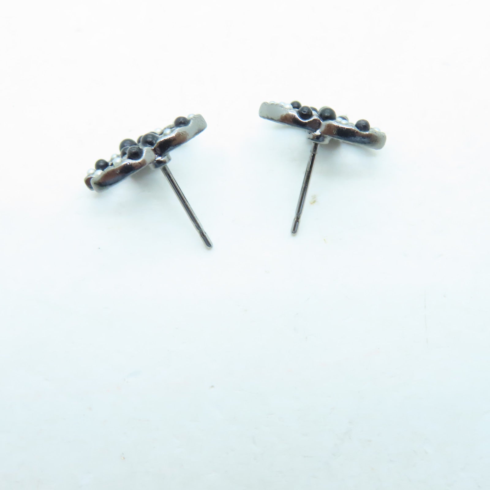 CHANEL 金屬Earrings耳環銀色/黑色
