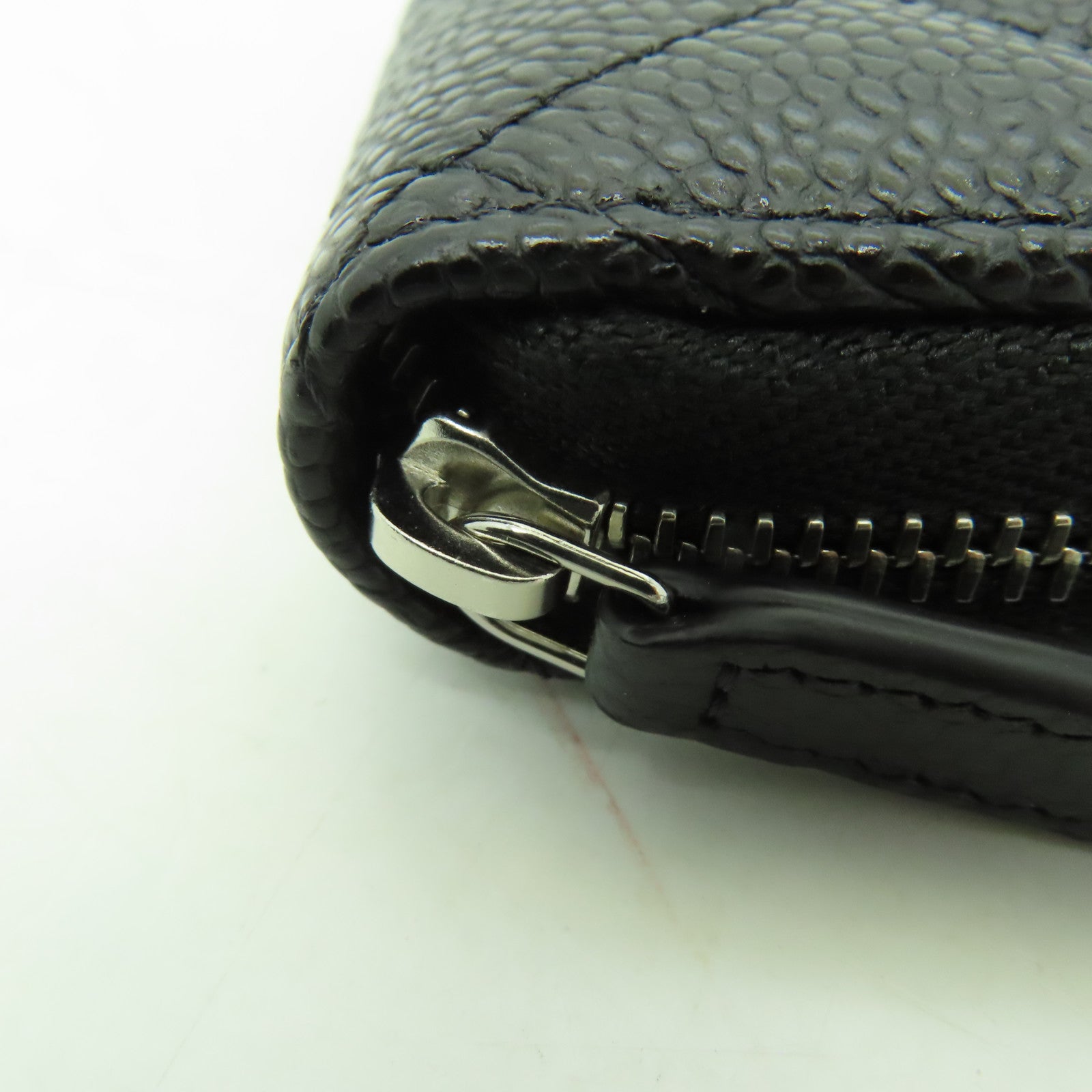 CHANEL 菱格Caviar皮革Coin Case銀扣零錢包黑色