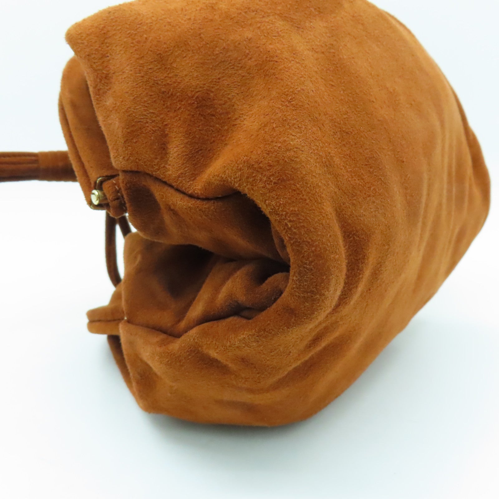 BOTTEGA VENETA 麂皮皮革Shoulder Bag金扣肩背袋啡色