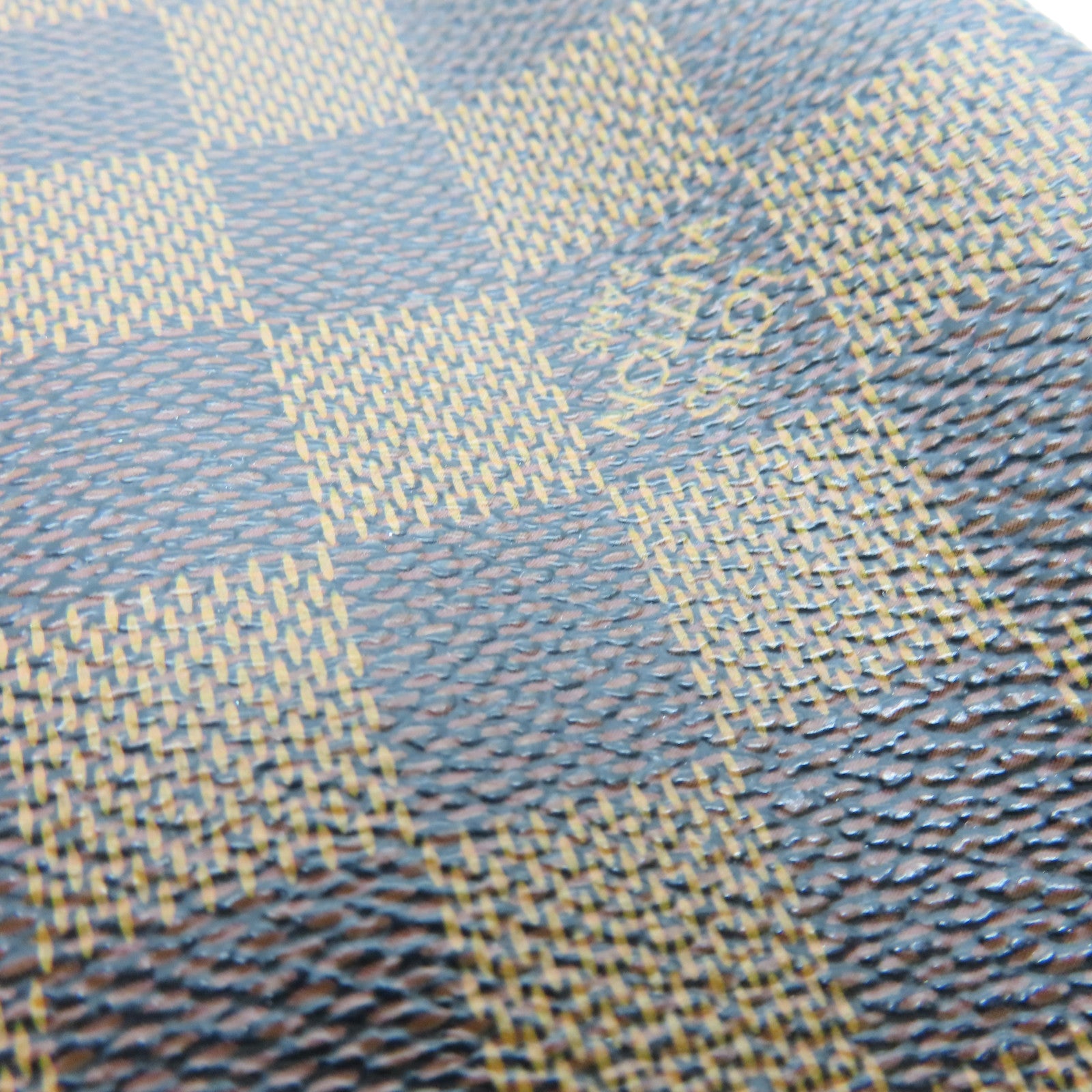 LOUIS VUITTON Damier Eva Gold Buckle Chain Shoulder Bag Brown