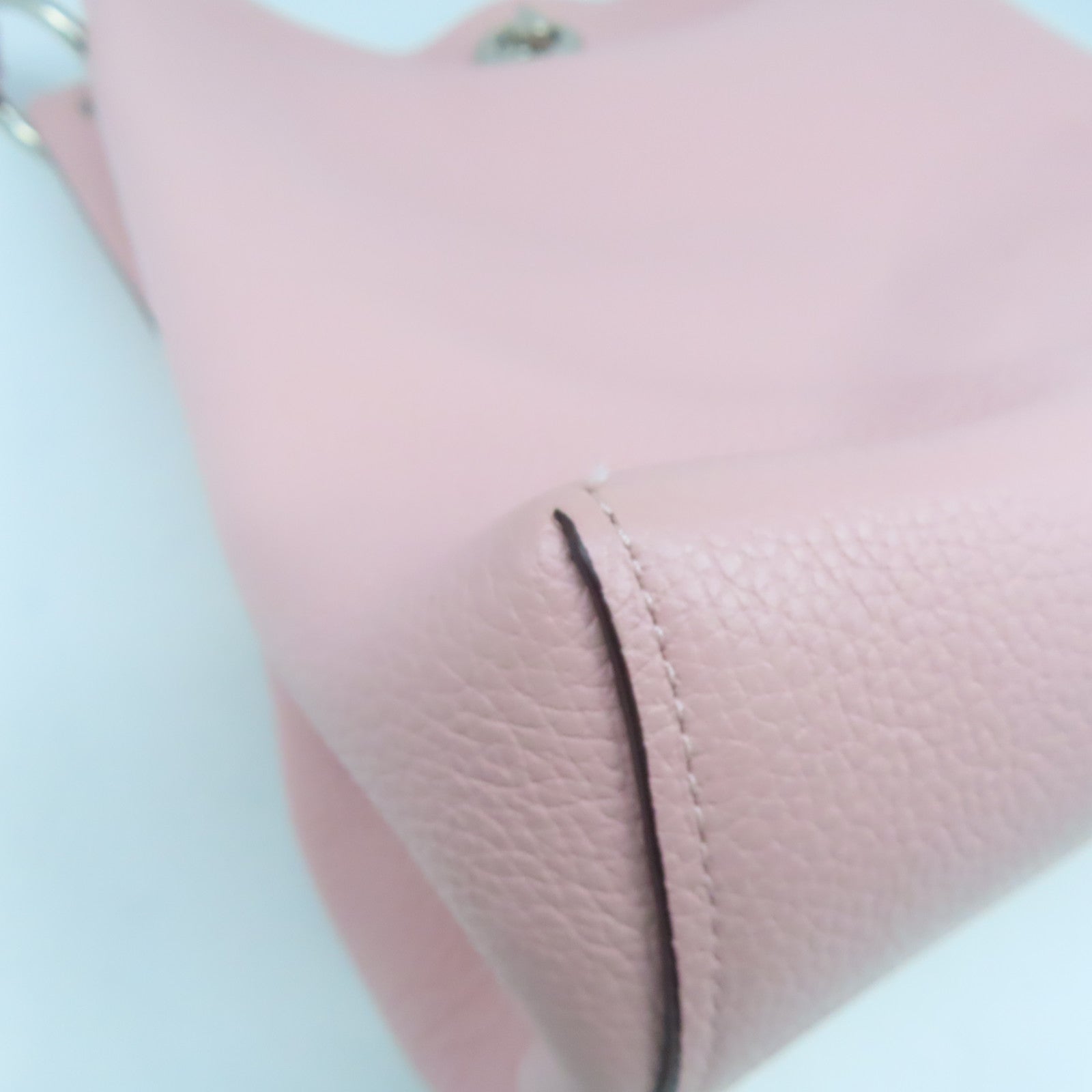 COACH 牛皮皮革Shoulder Bag銀扣肩背袋粉紅色