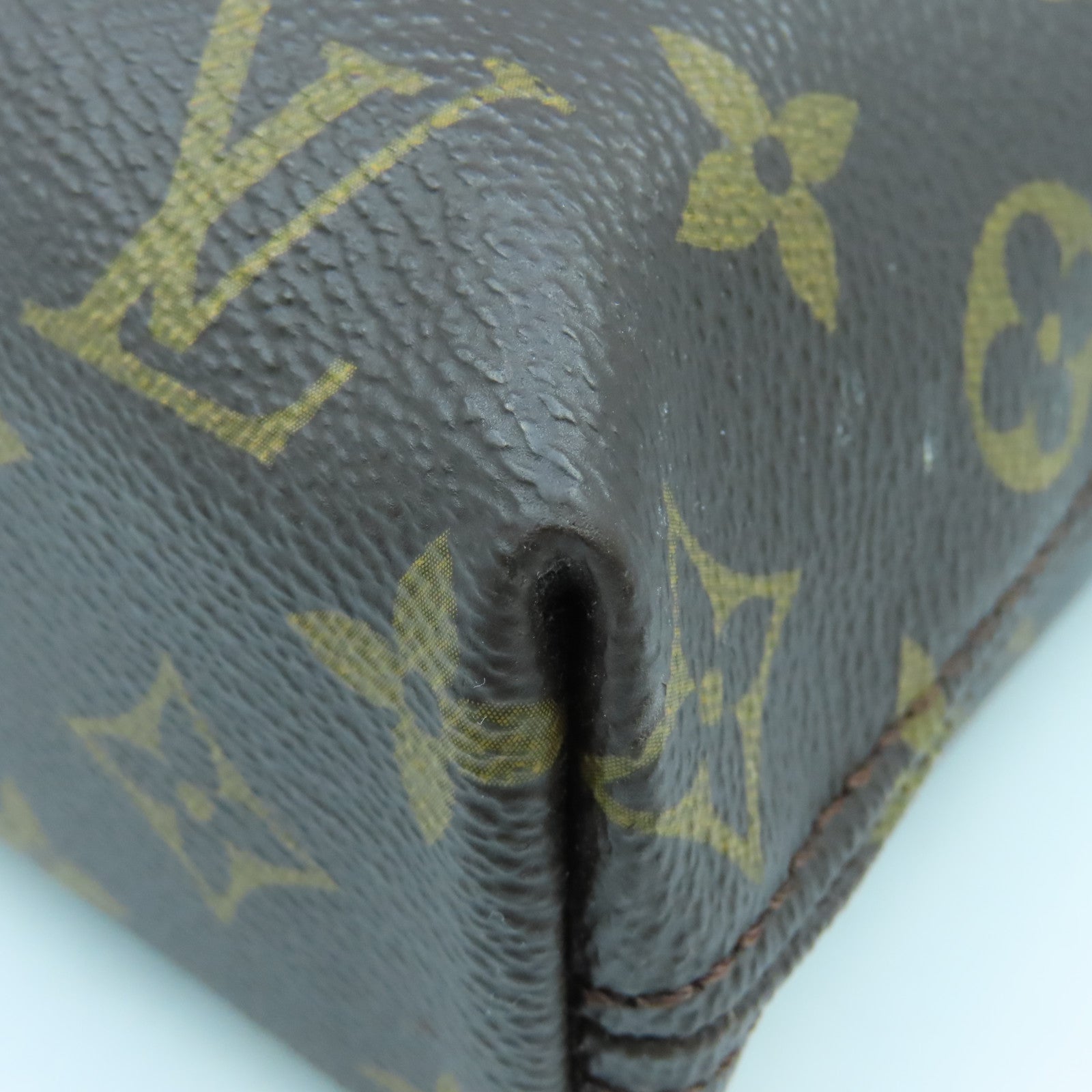 LOUIS VUITTON Monogram Briefcase Silver Buckle Brown/Black