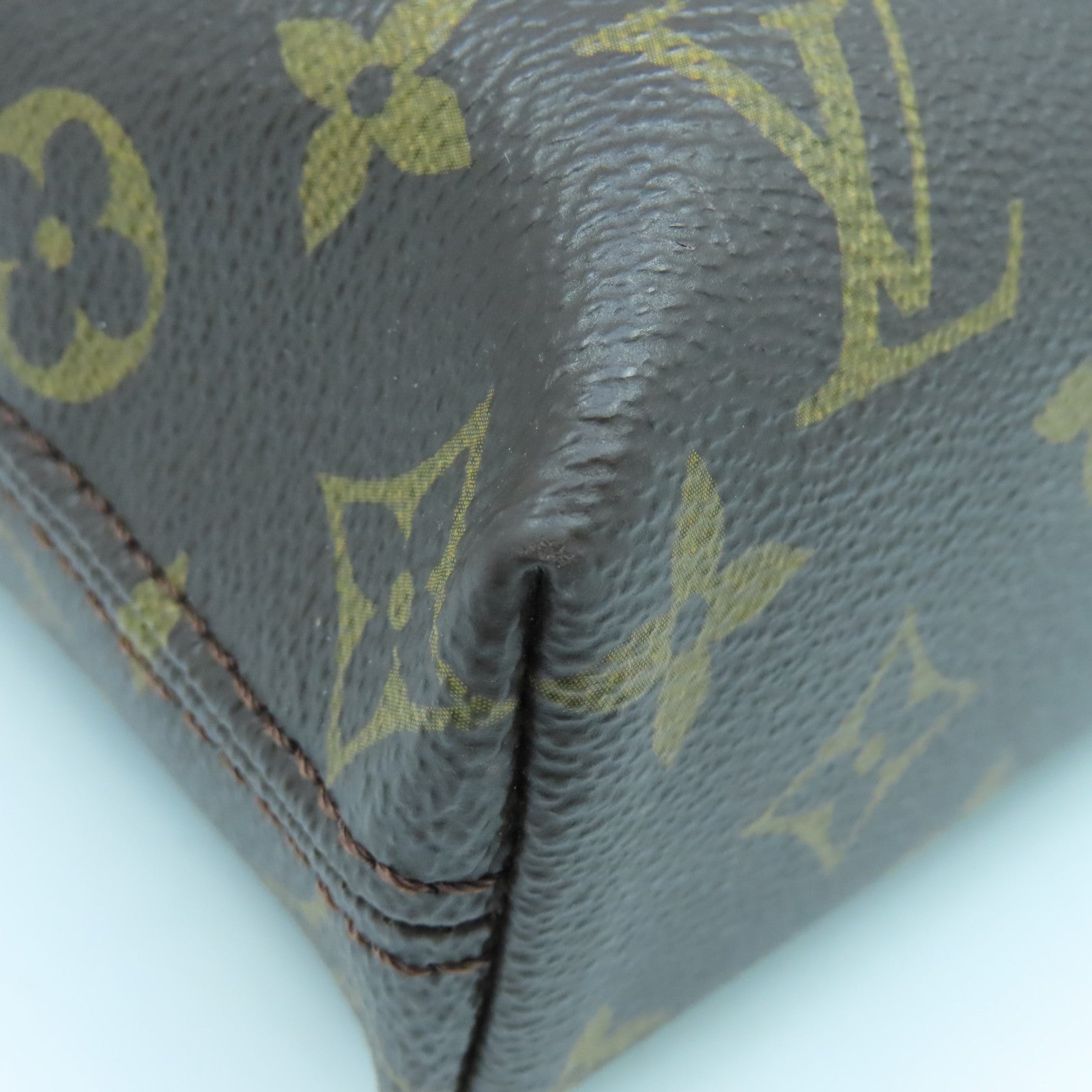 LOUIS VUITTON Monogram Briefcase Silver Buckle Brown/Black