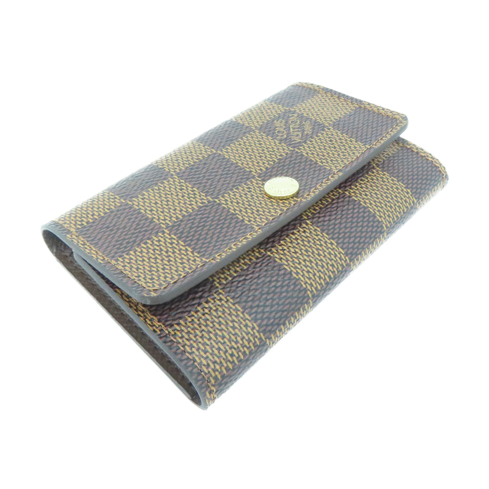 LOUIS VUITTON Damier Key Case 6金扣鎖匙包啡色