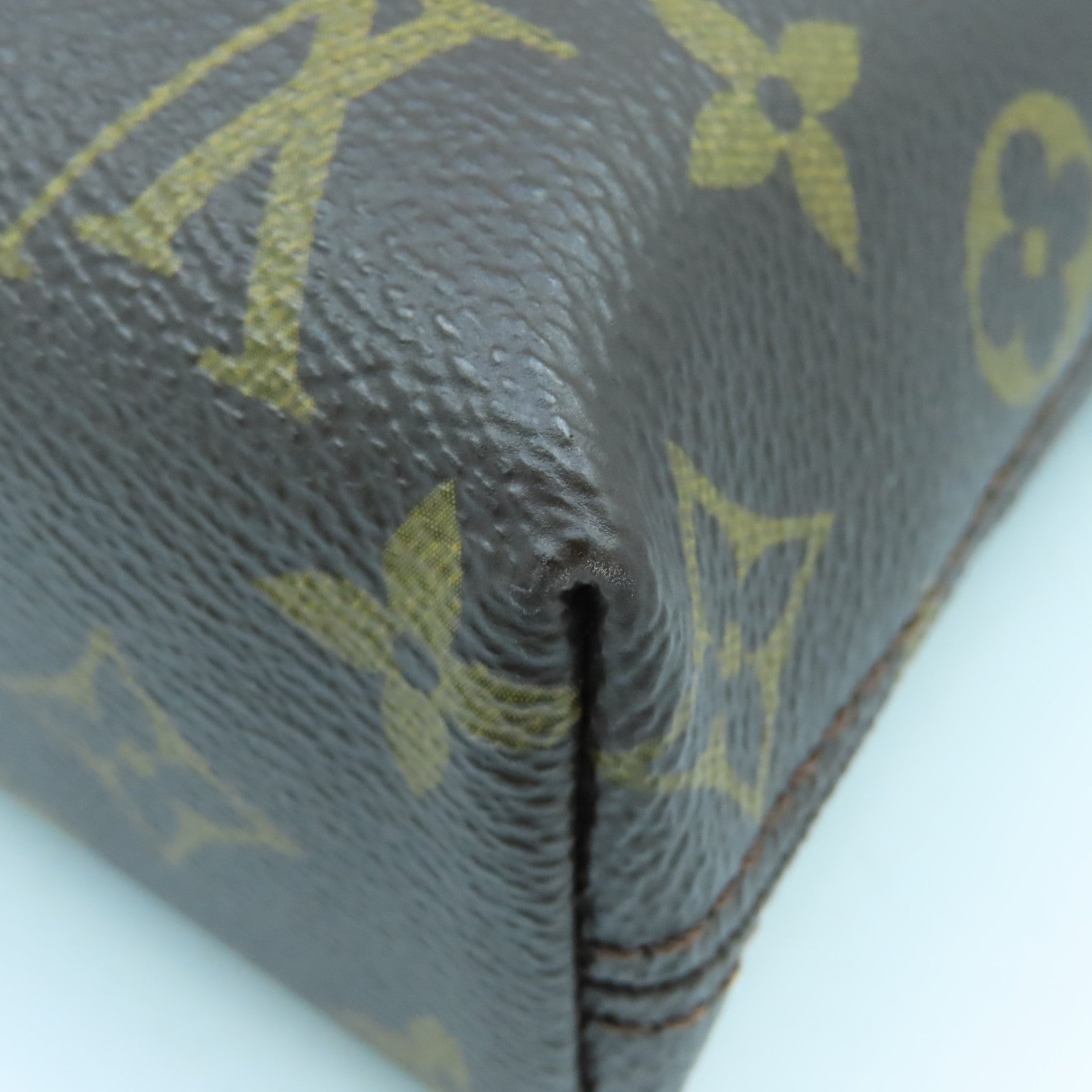 LOUIS VUITTON Monogram Briefcase Silver Buckle Brown/Black