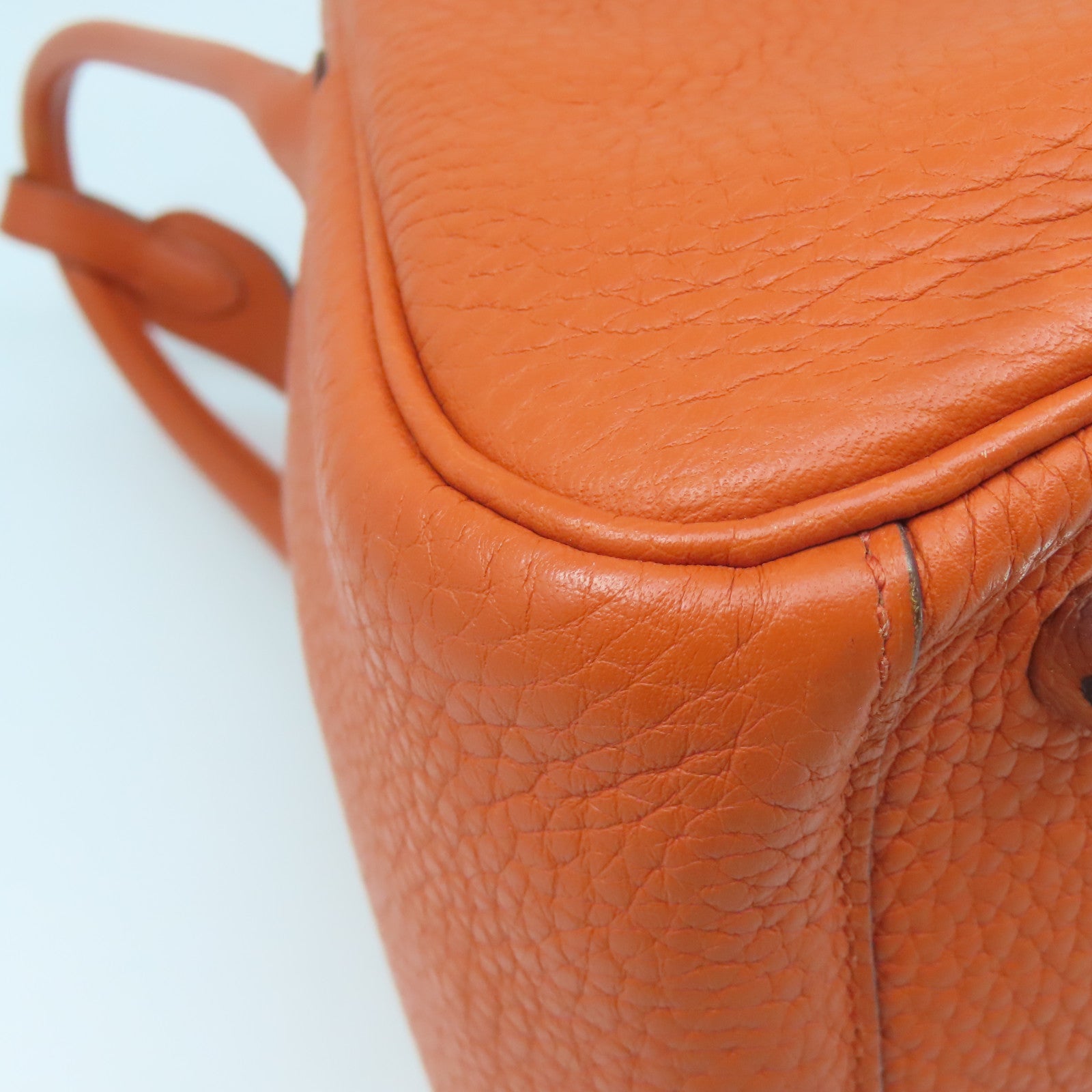 HERMES 【激減優惠】Clemence皮革Lindy 26銀扣手挽肩背兩用袋泥土色