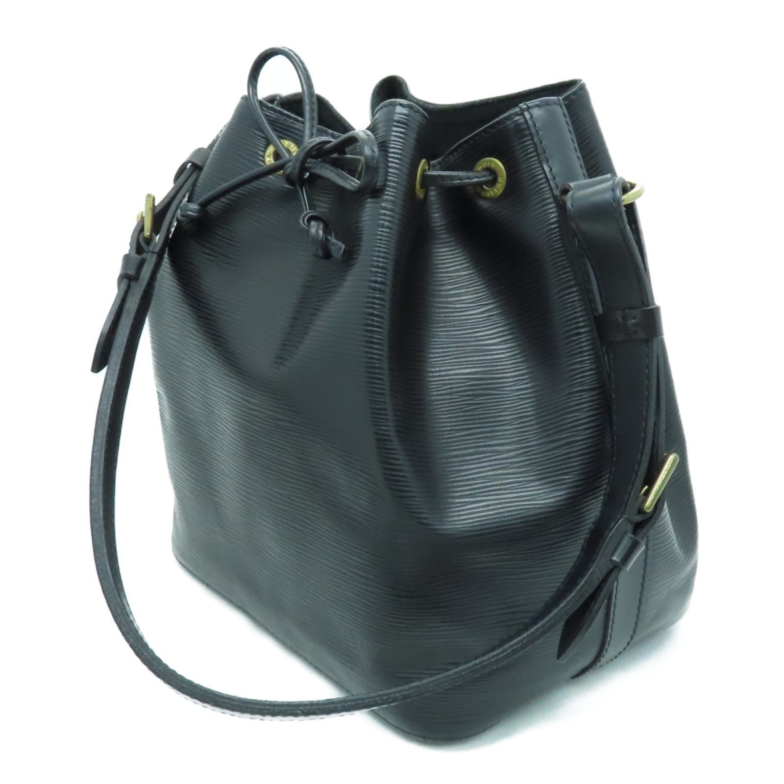 LOUIS VUITTON Epi Petit Noe金扣肩背袋黑色