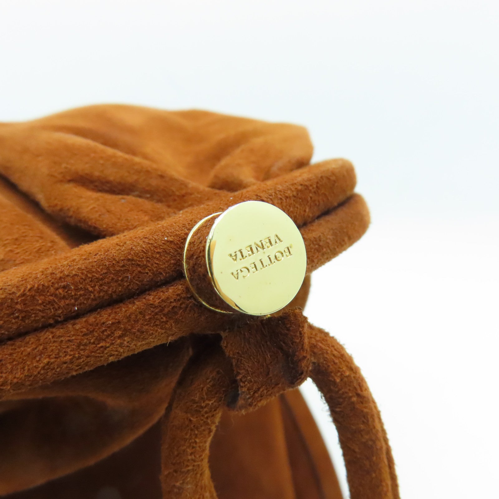 BOTTEGA VENETA 麂皮皮革Shoulder Bag金扣肩背袋啡色
