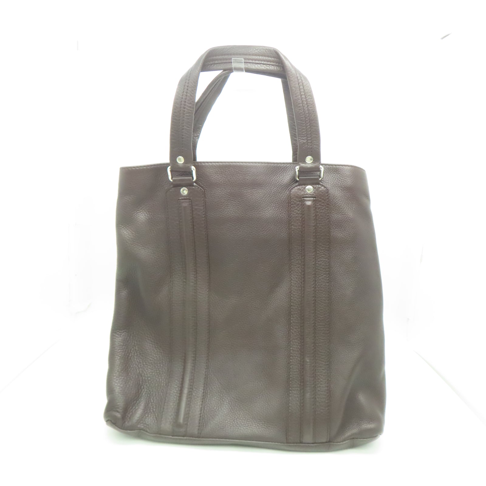 GUCCI 牛皮皮革Hand Bag银扣手挽袋棕色