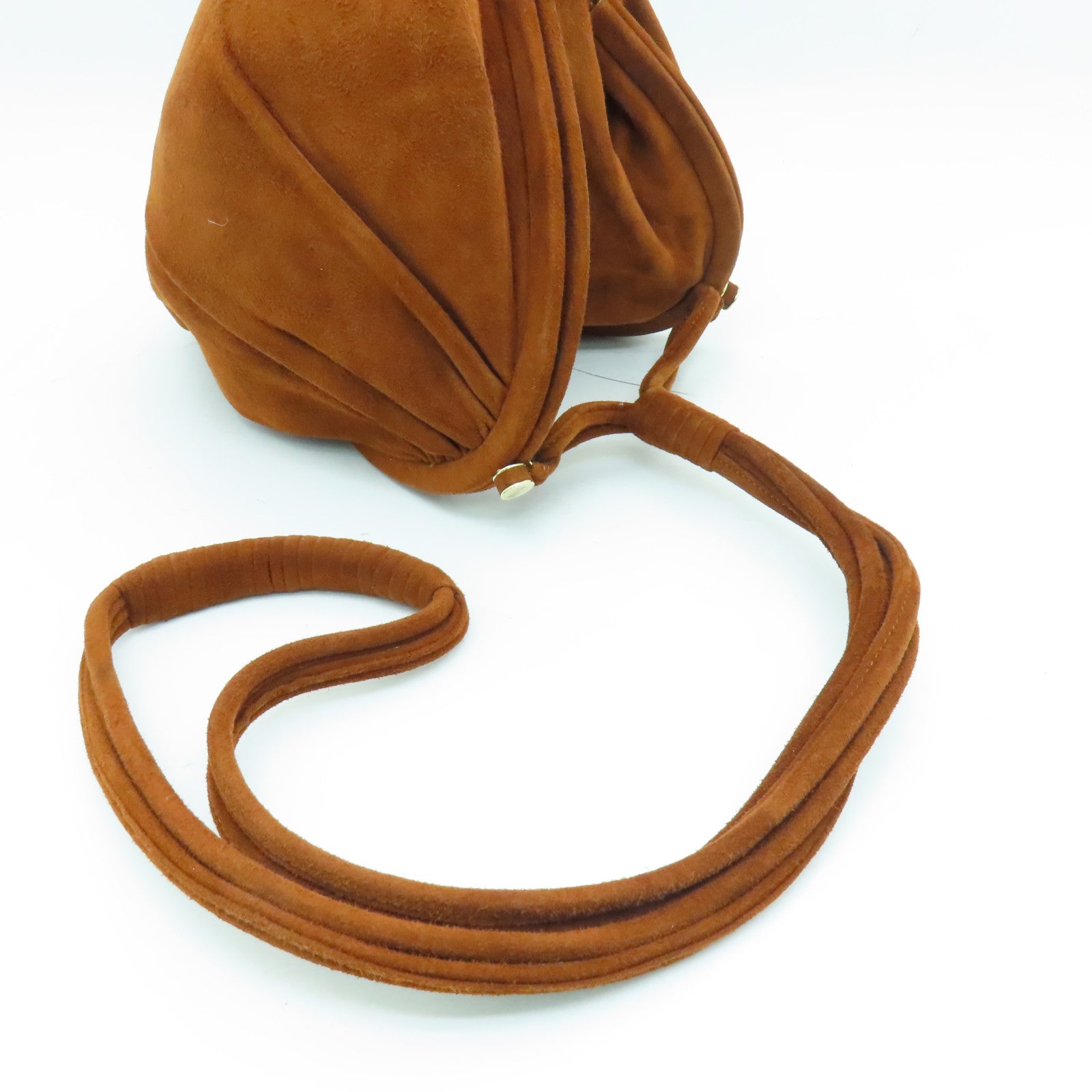 BOTTEGA VENETA 麂皮皮革Shoulder Bag金扣肩背袋啡色