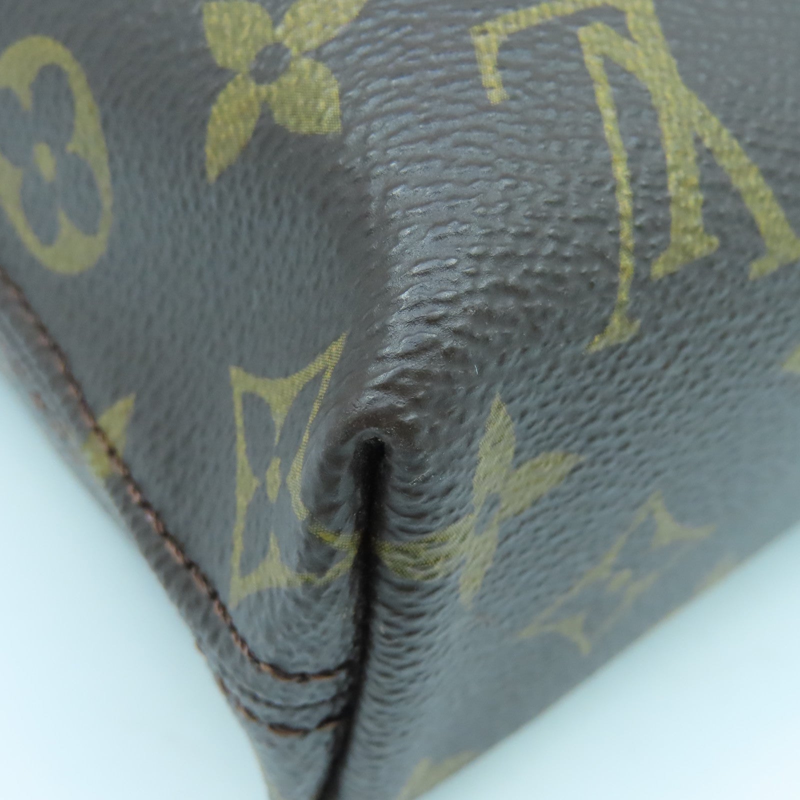 LOUIS VUITTON Monogram Briefcase Silver Buckle Brown/Black