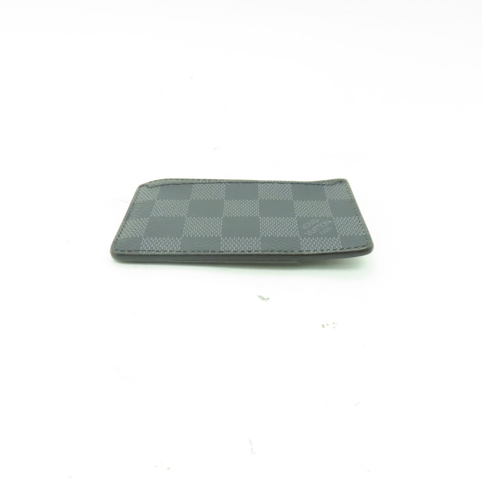 LOUIS VUITTON Damier Graphite Card Case銀扣卡片套黒色/灰色