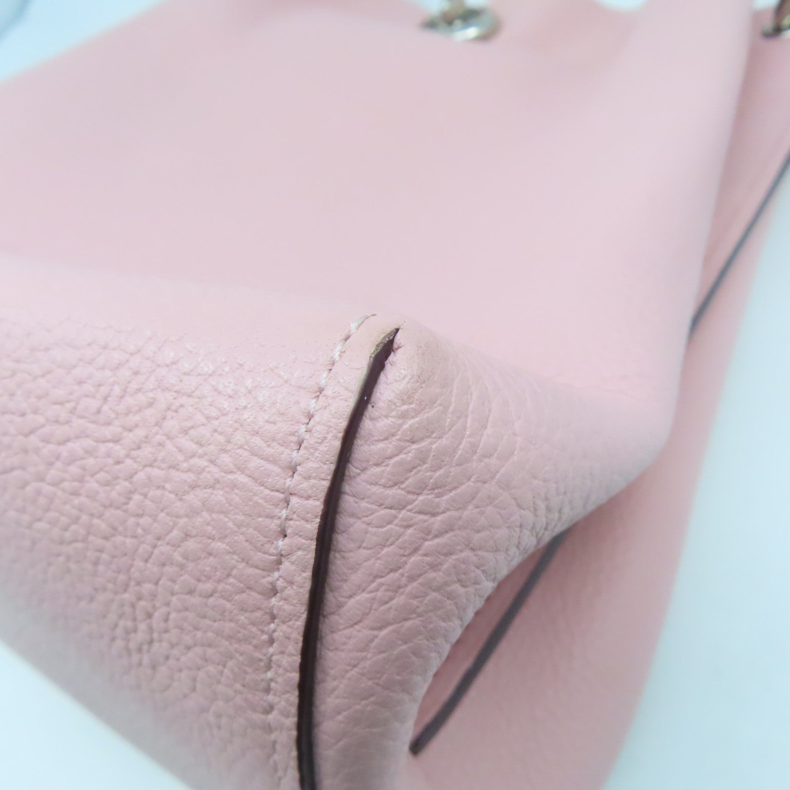 COACH 牛皮皮革Shoulder Bag銀扣肩背袋粉紅色