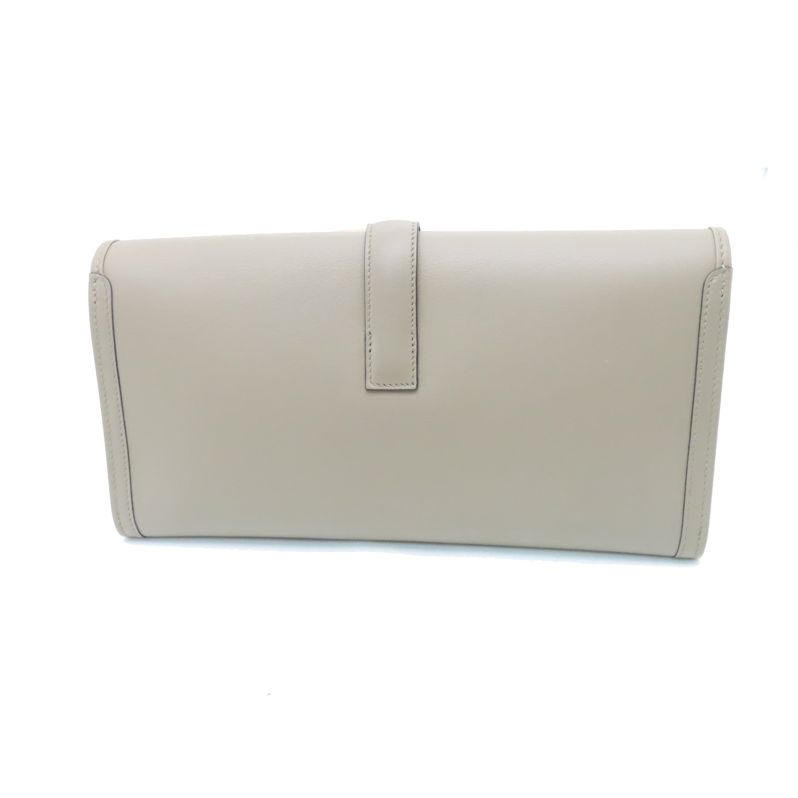 HERMES Veau Swift Leather Jije Elan Clutch Turtledove Gray