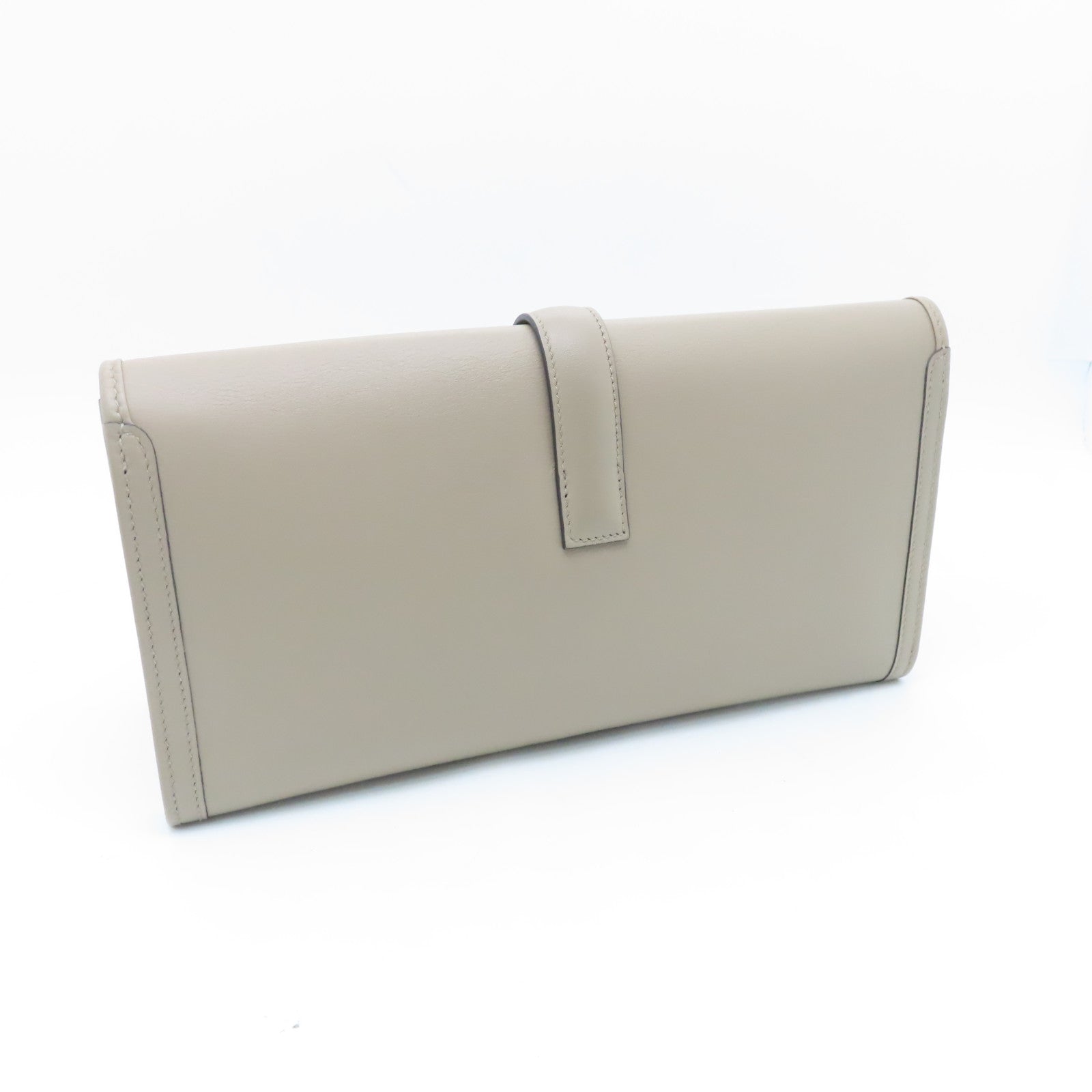 HERMES Veau Swift Leather Jije Elan Clutch Turtledove Gray