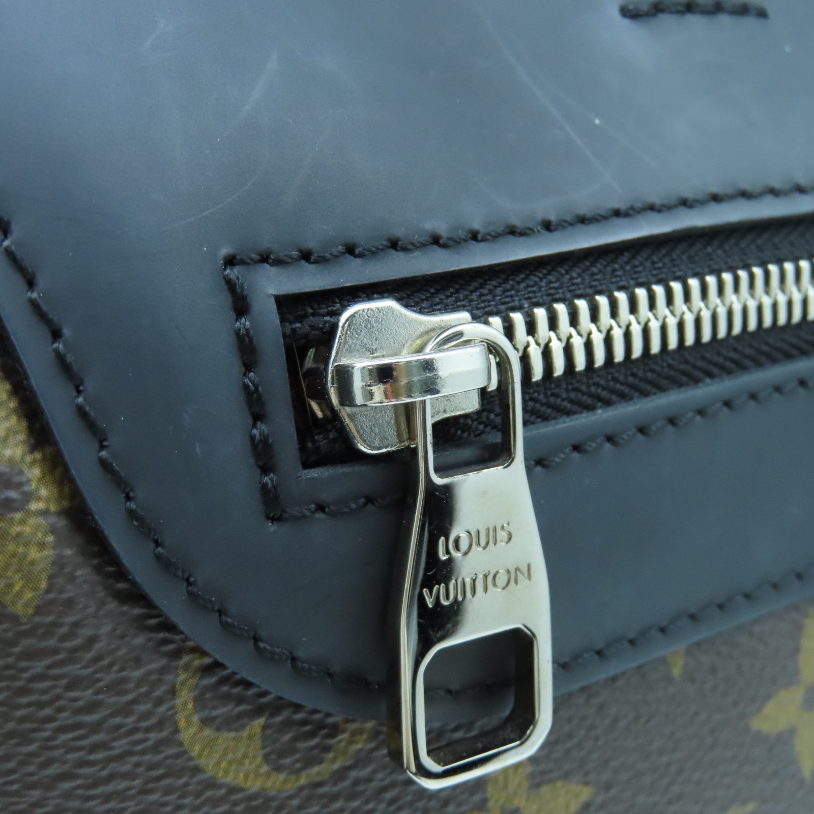 LOUIS VUITTON Monogram Briefcase Silver Buckle Brown/Black
