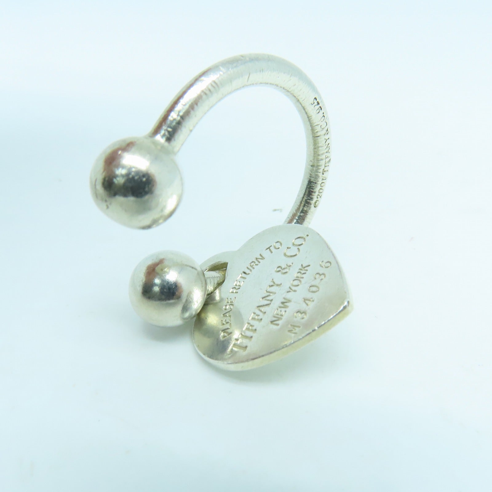 TIFFANY＆CO 925纯银Heart Key吊坠银色