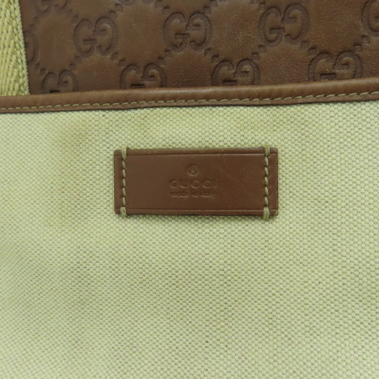 GUCCI 帆布Shoulder Bag金扣肩背袋米色啡色