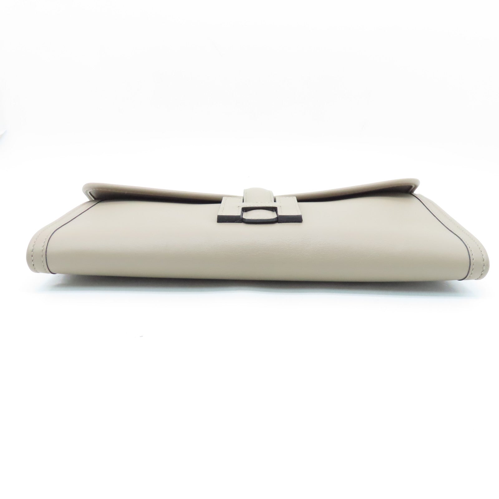 HERMES Veau Swift Leather Jije Elan Clutch Turtledove Gray