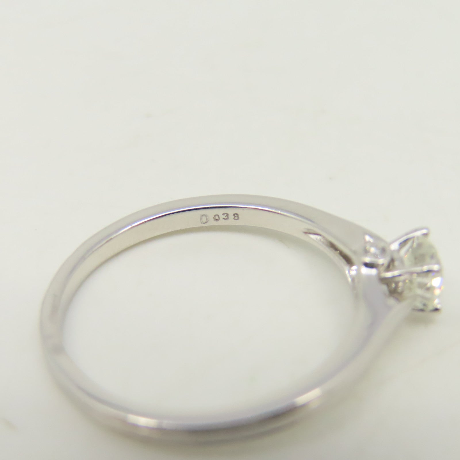 JEWELRY 【激減優惠】18K白金Diamond Ring 0.38ct鑽石戒指US#6.75