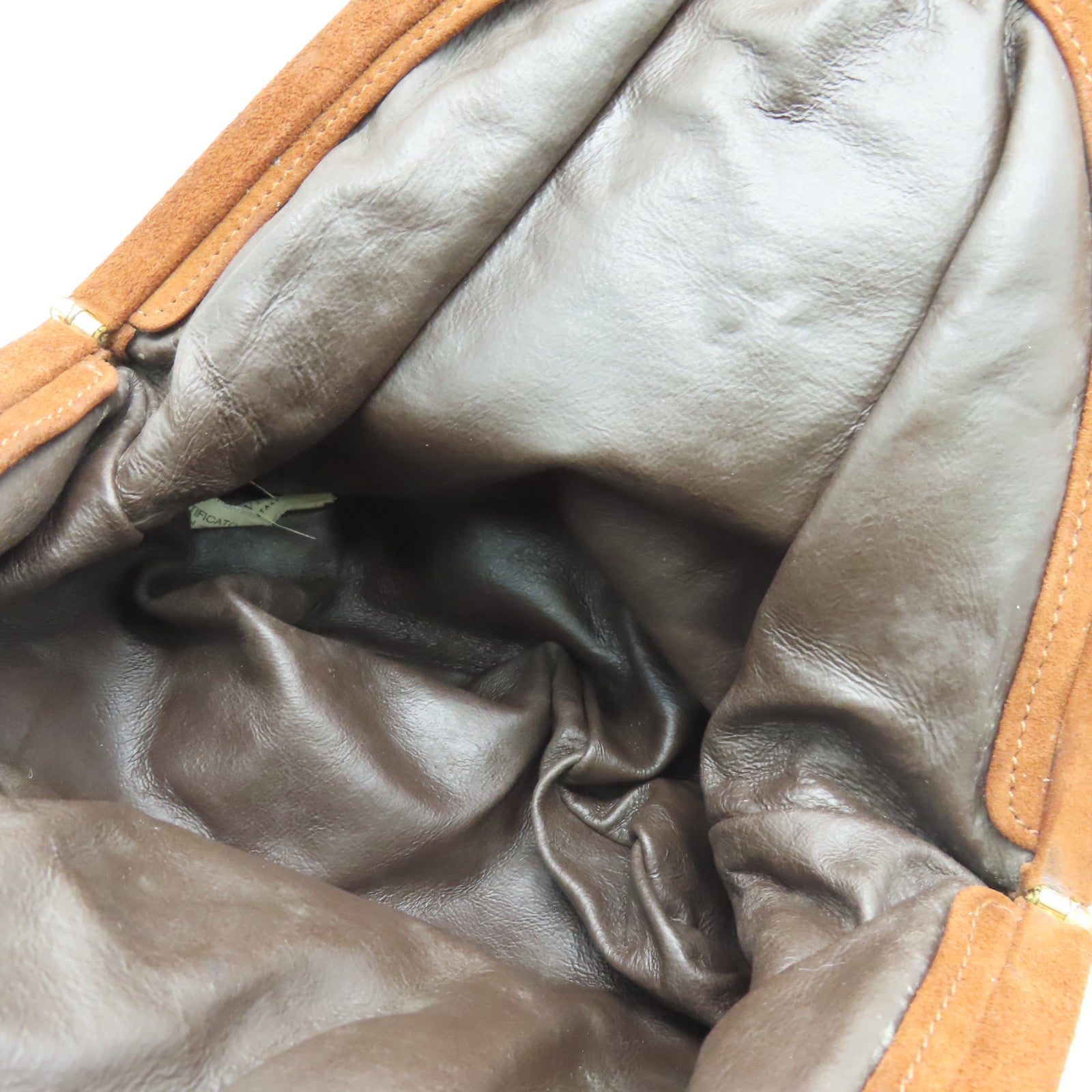 BOTTEGA VENETA 麂皮皮革Shoulder Bag金扣肩背袋啡色