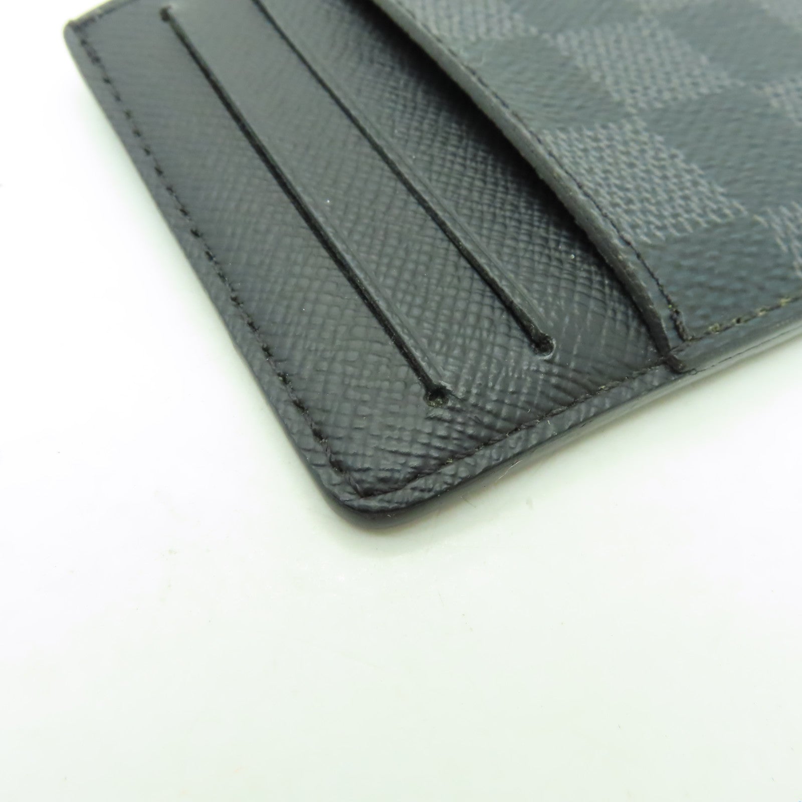 LOUIS VUITTON Damier Graphite Card Case銀扣卡片套黒色/灰色