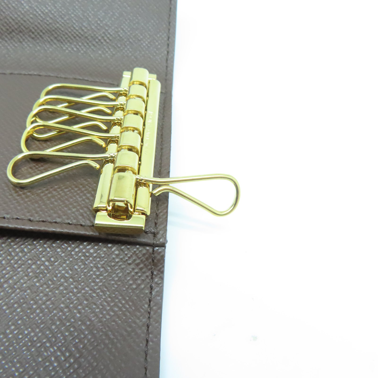 LOUIS VUITTON Damier Key Case 6金扣鎖匙包啡色