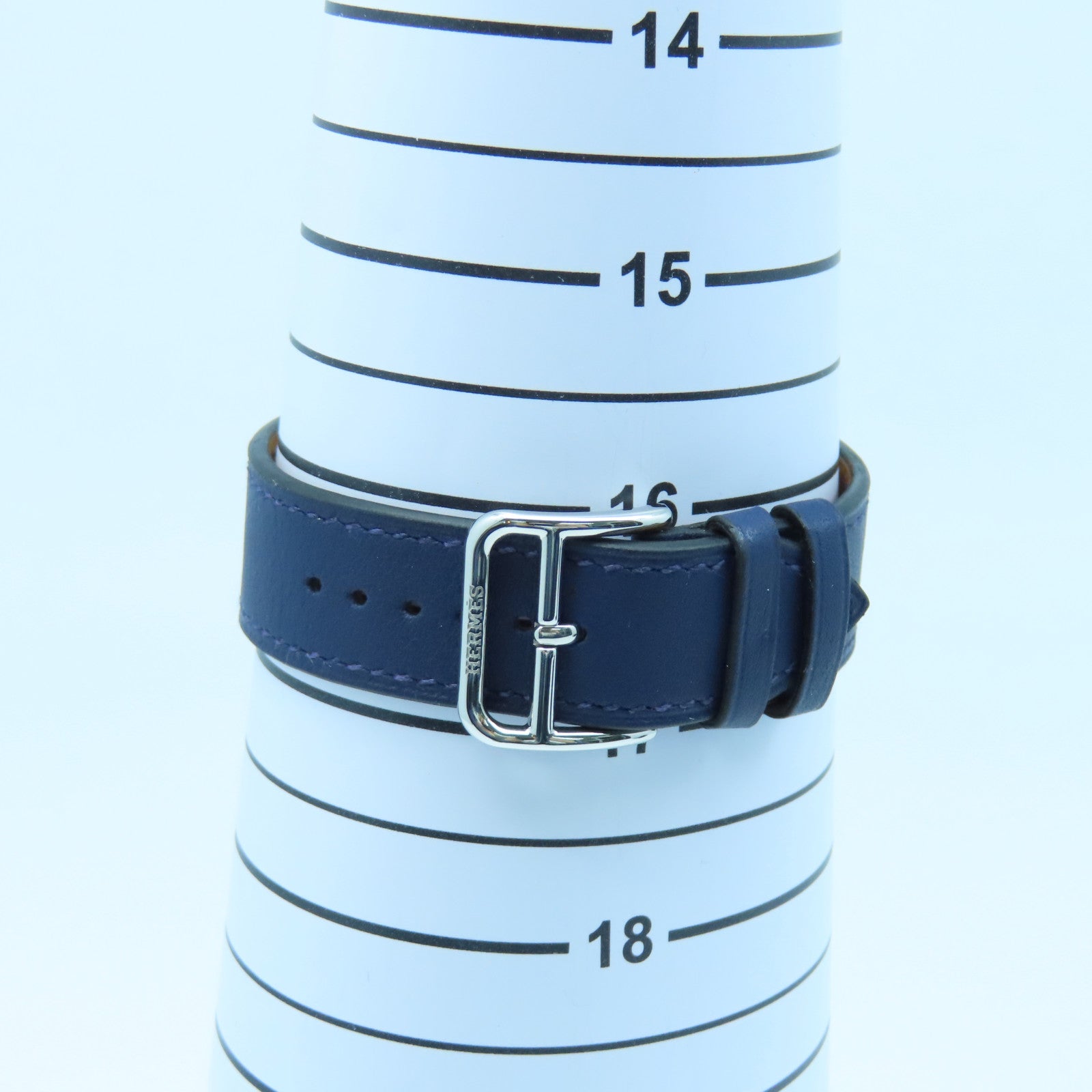 HERMES Cape Cod Watch不锈钢/皮革带石英手表蓝色