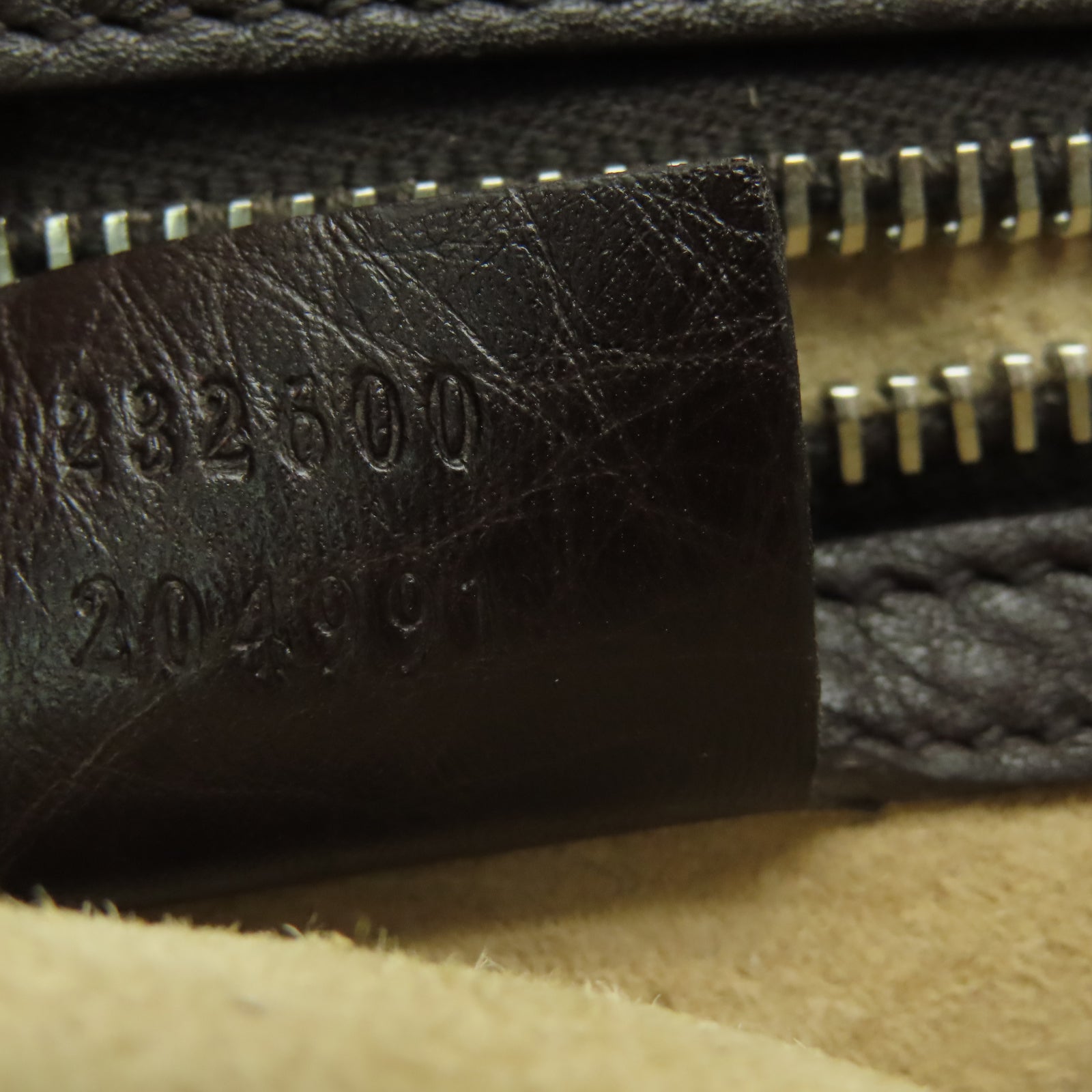 GUCCI 牛皮皮革Hand Bag银扣手挽袋棕色