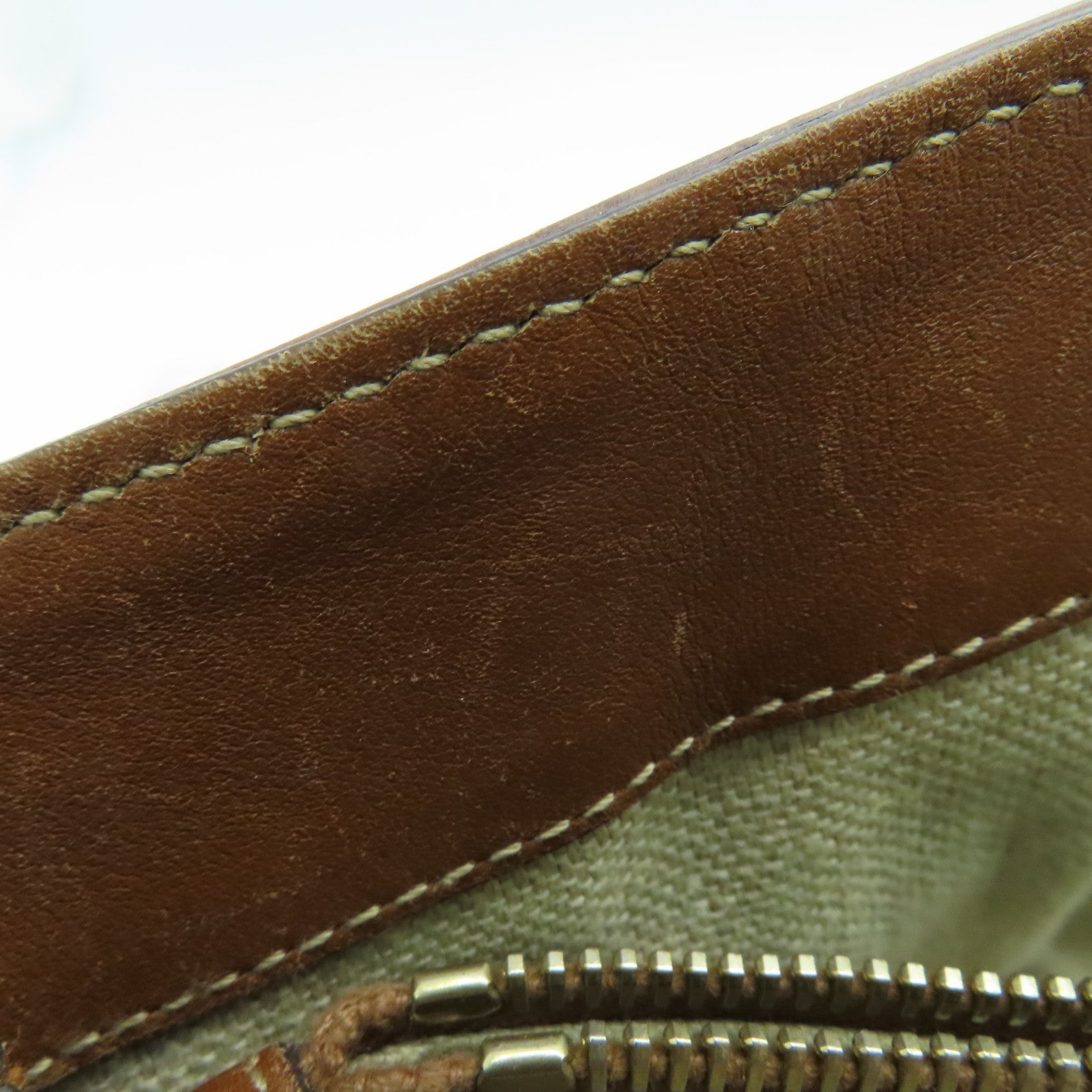 GUCCI 帆布Shoulder Bag金扣肩背袋米色啡色