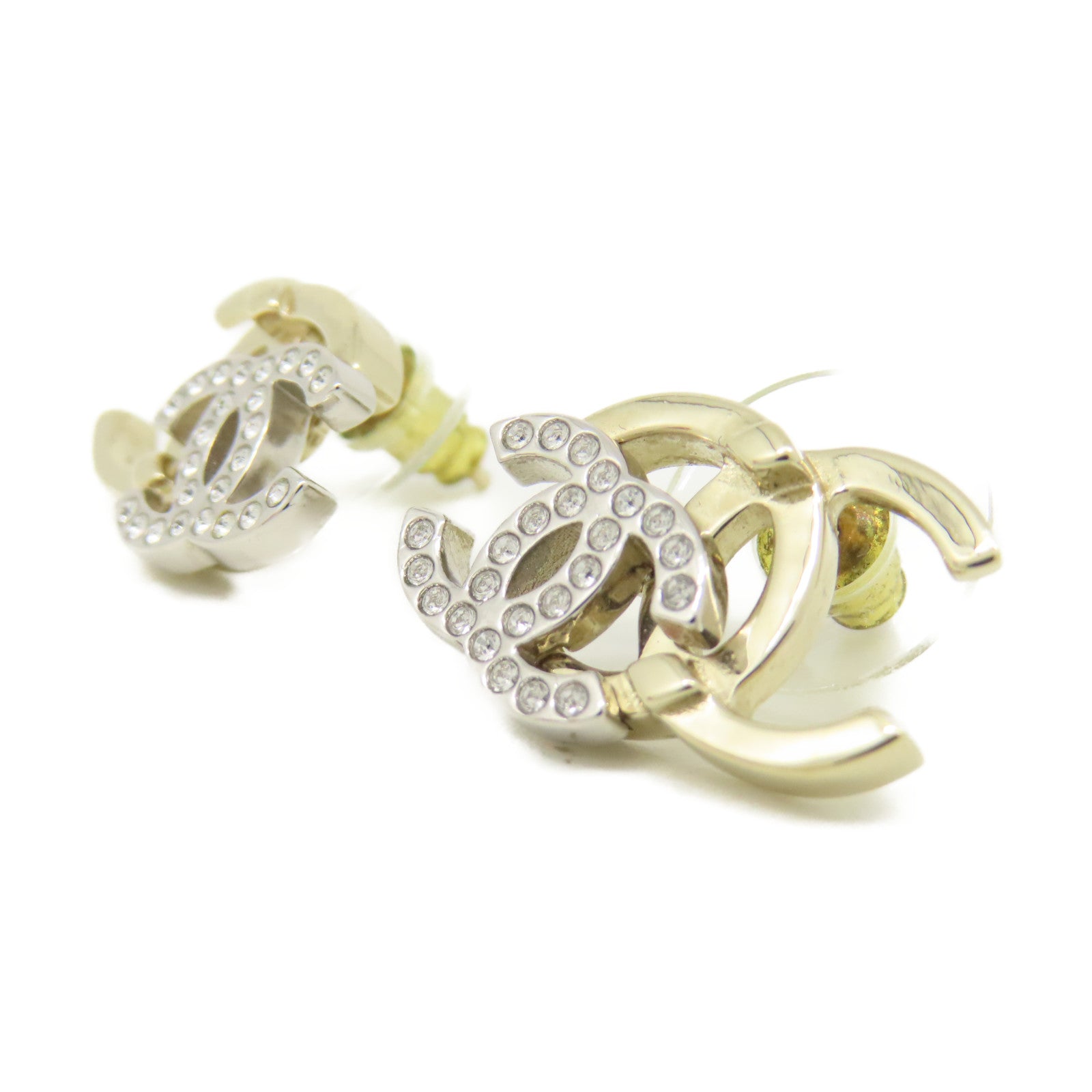 CHANEL 金屬/水晶Earrings耳環金色/銀色