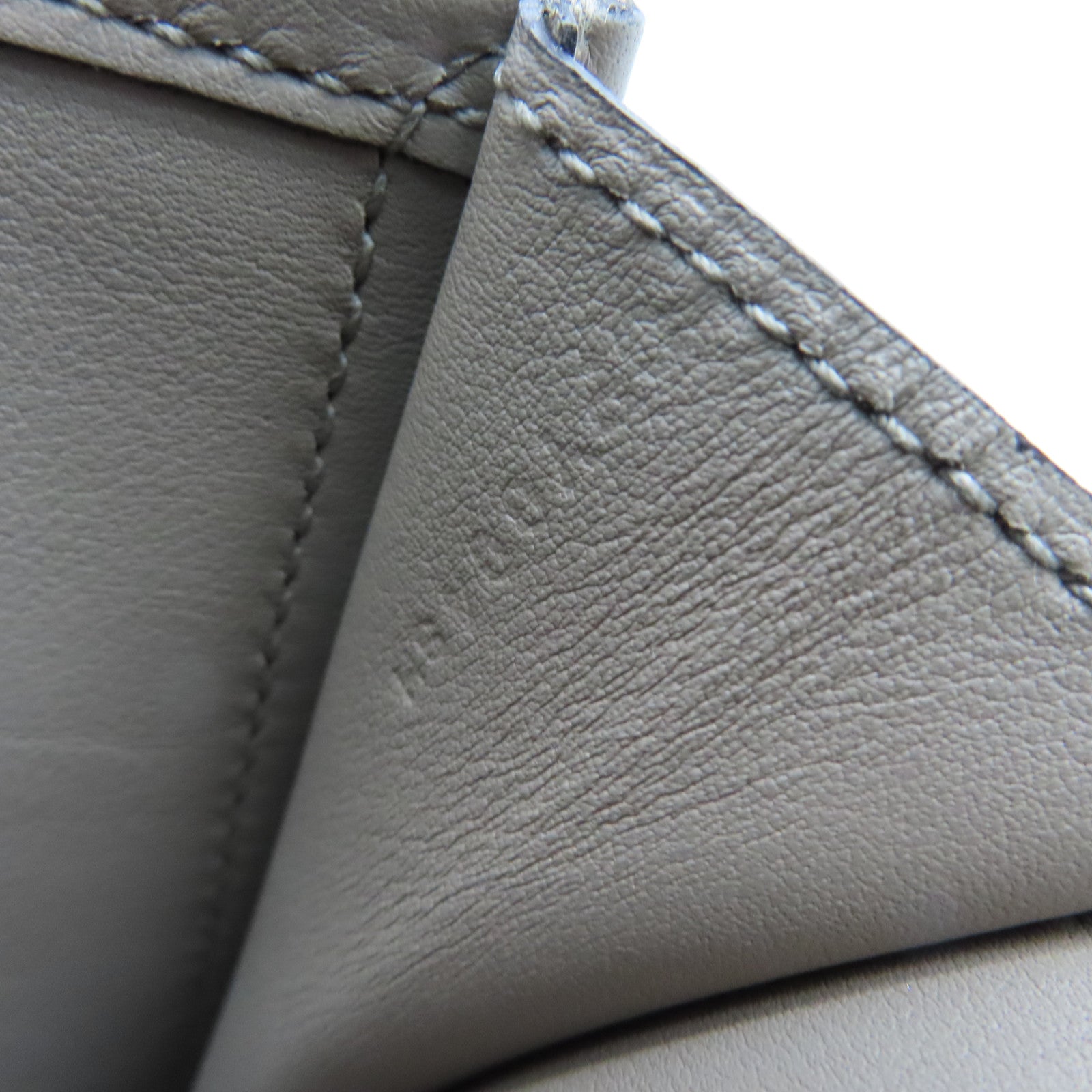 HERMES Veau Swift Leather Jije Elan Clutch Turtledove Gray