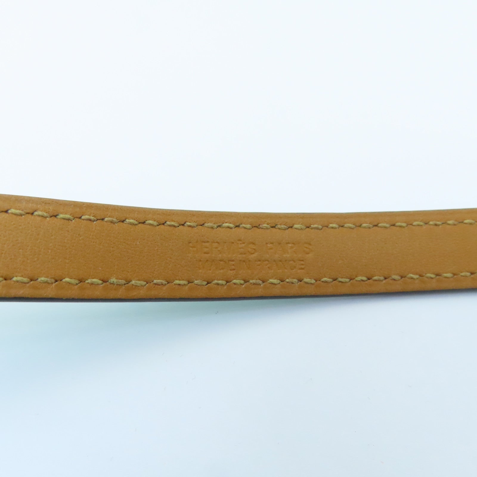 HERMES Swift皮革CDC Leather Bracelet金扣手镯绿色