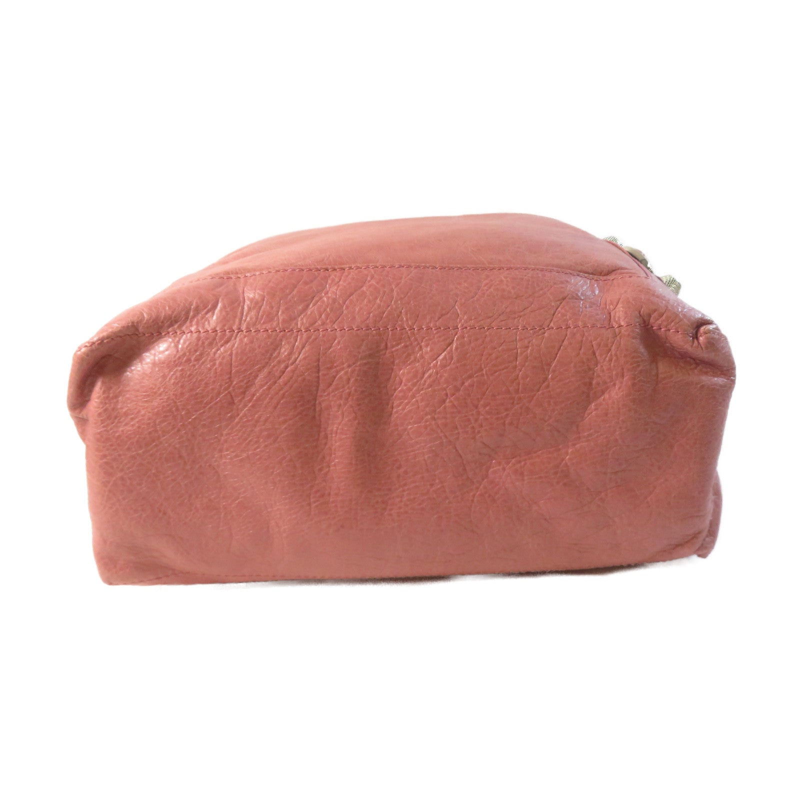 BALENCIAGA 羊皮皮革Bucket Bag金扣肩背袋粉紅色