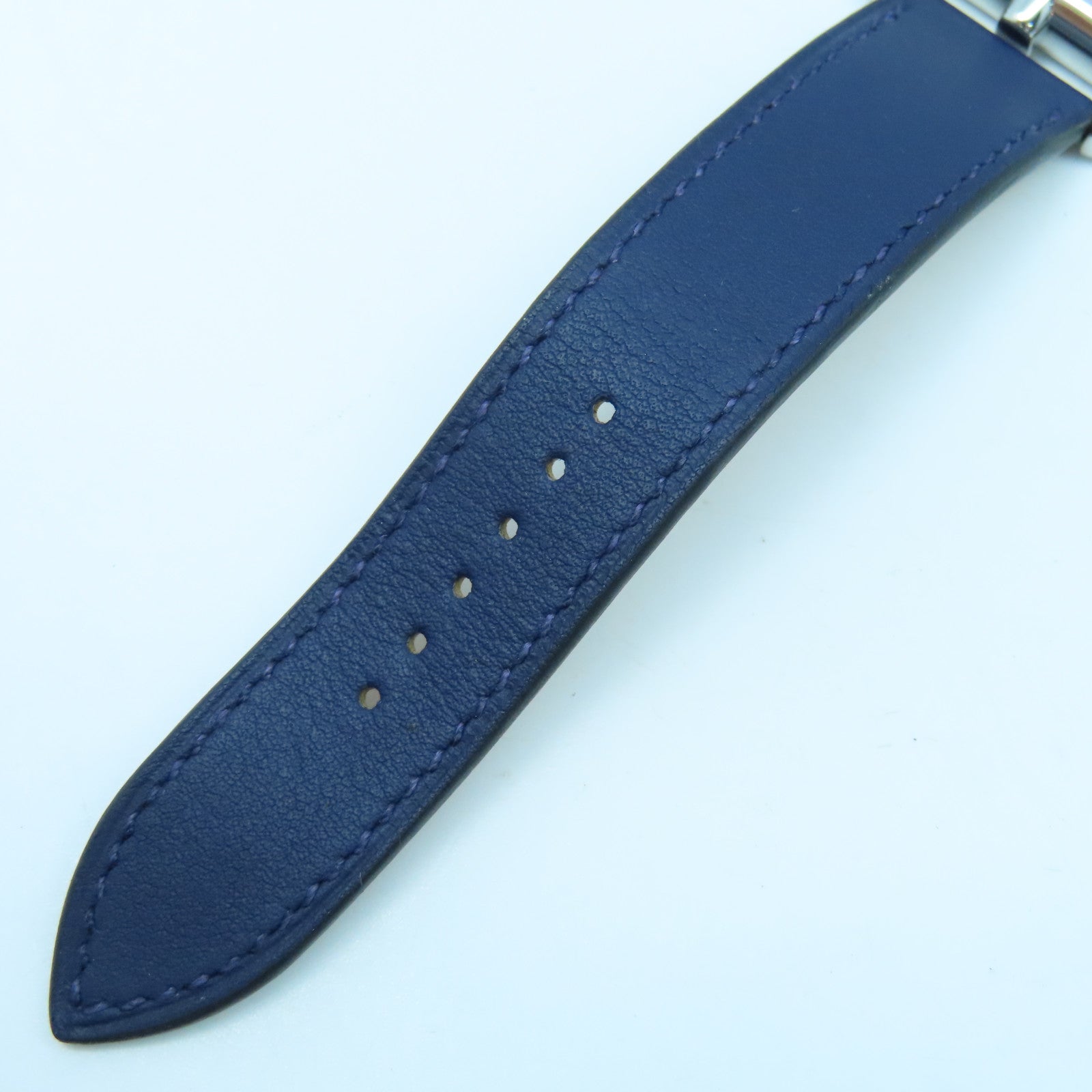 HERMES Cape Cod Watch不锈钢/皮革带石英手表蓝色