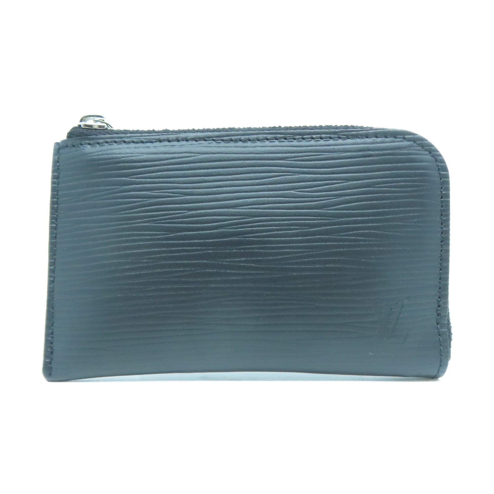 LOUIS VUITTON Epi Coin Case銀扣零錢包黑色