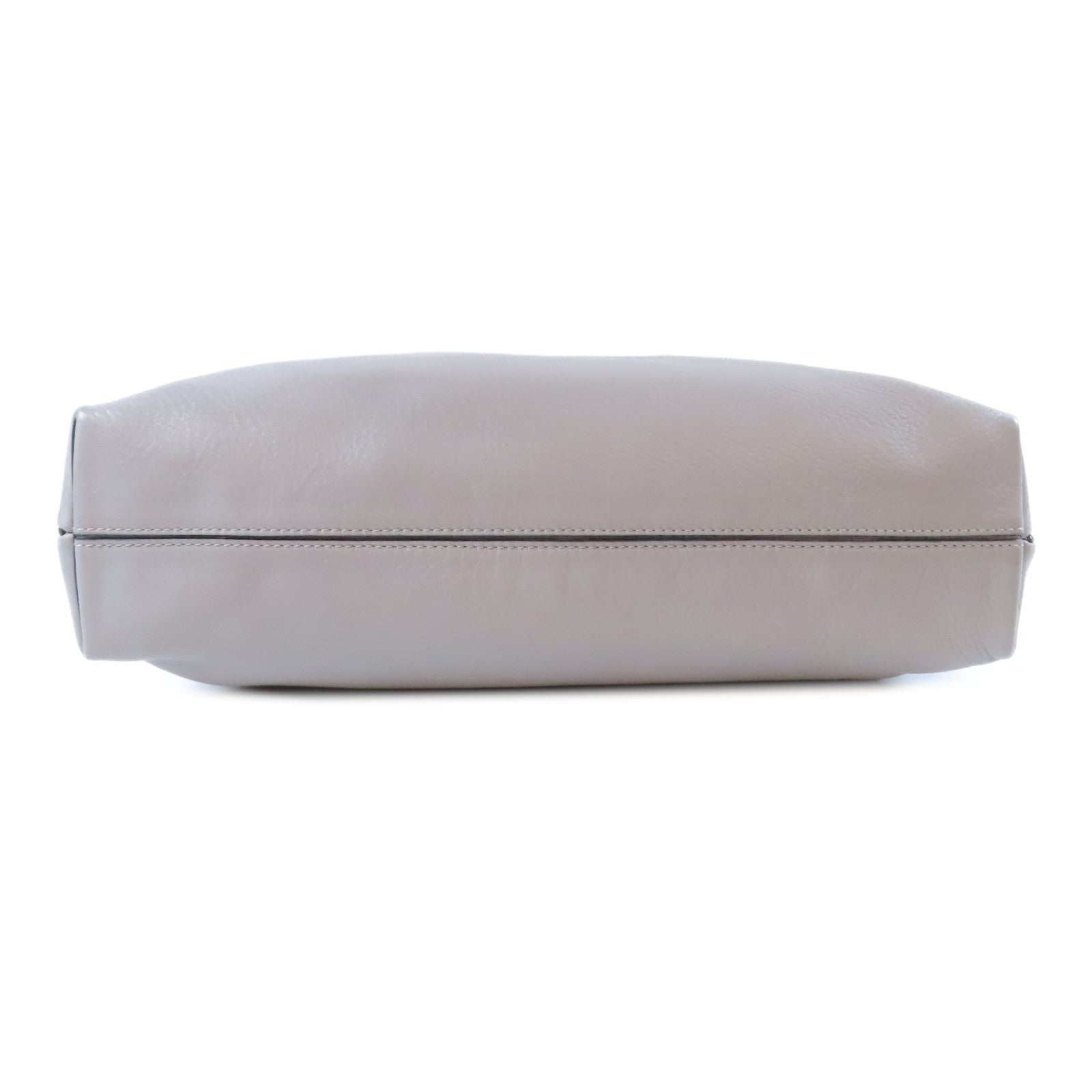 LOEWE 牛皮皮革Shoulder Bag銀扣肩背袋灰色