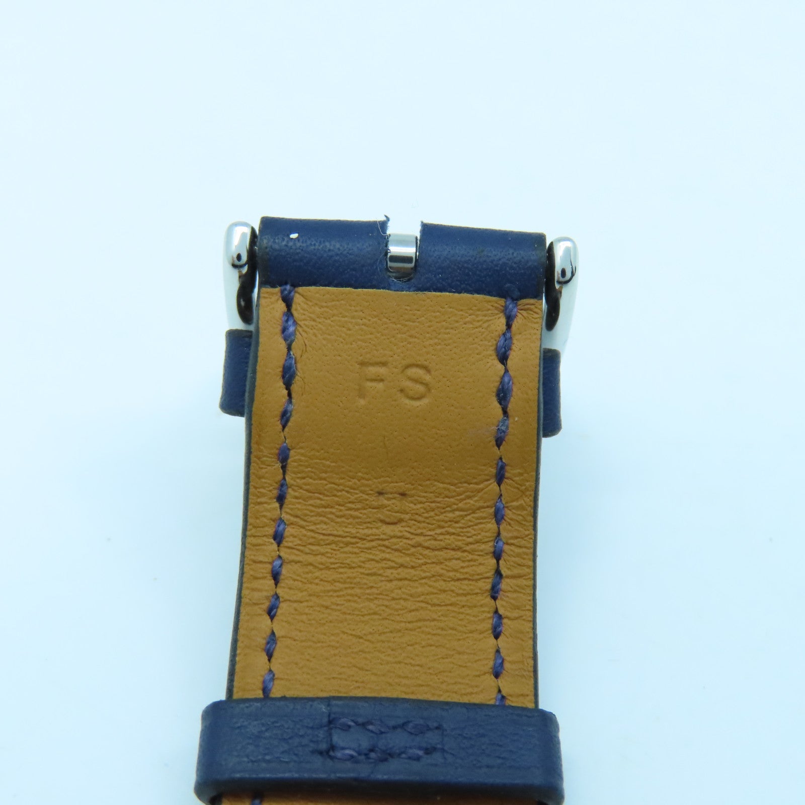 HERMES Cape Cod Watch不锈钢/皮革带石英手表蓝色