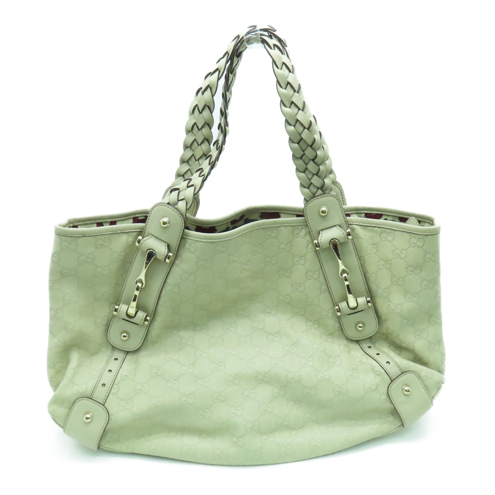 GUCCI 牛皮皮革Shoulder Bag金扣肩背袋白色