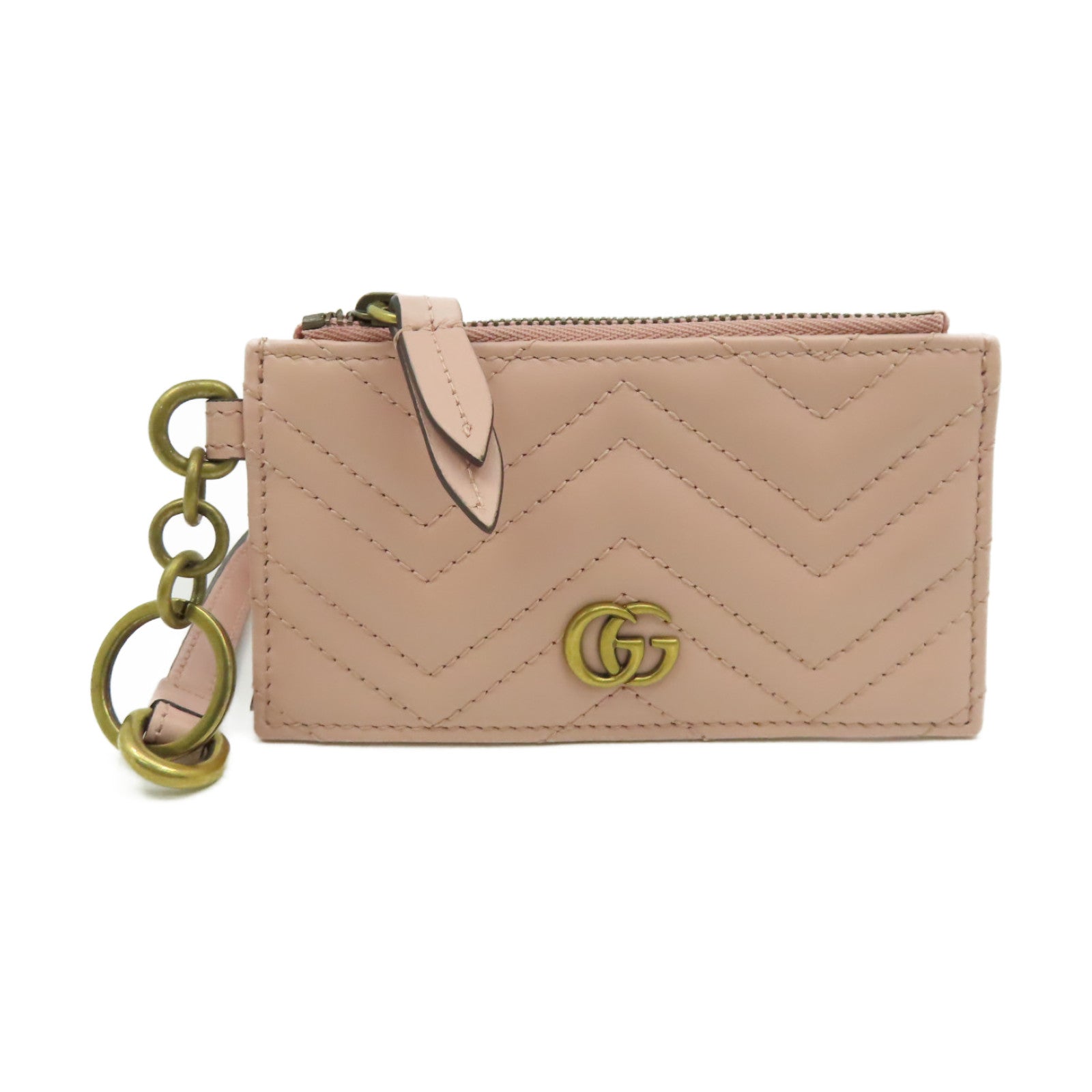 GUCCI 牛皮皮革Card Case零錢包/卡片套粉紅色