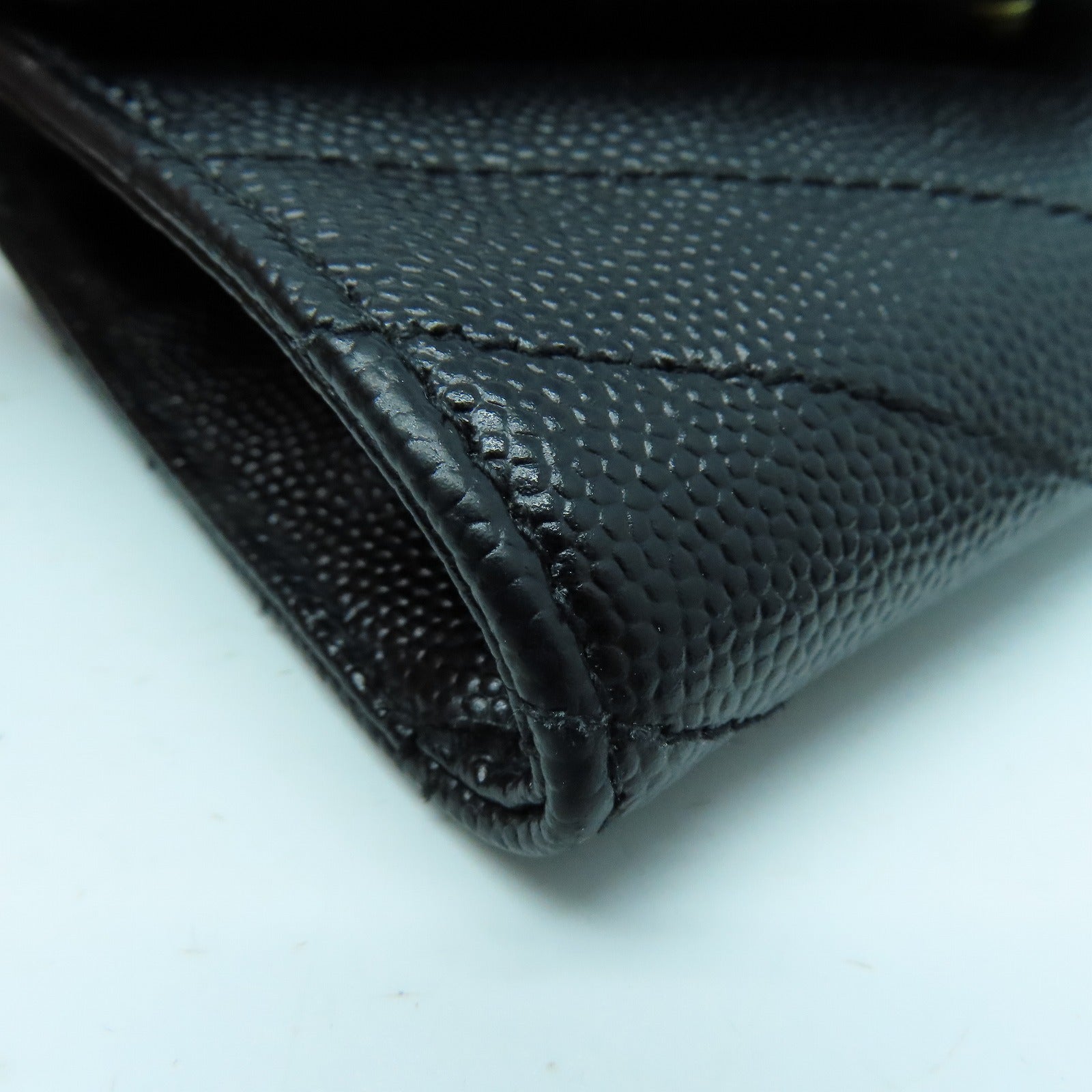 SAINT LAURENT 牛皮皮革Card Case金扣卡片套黑色